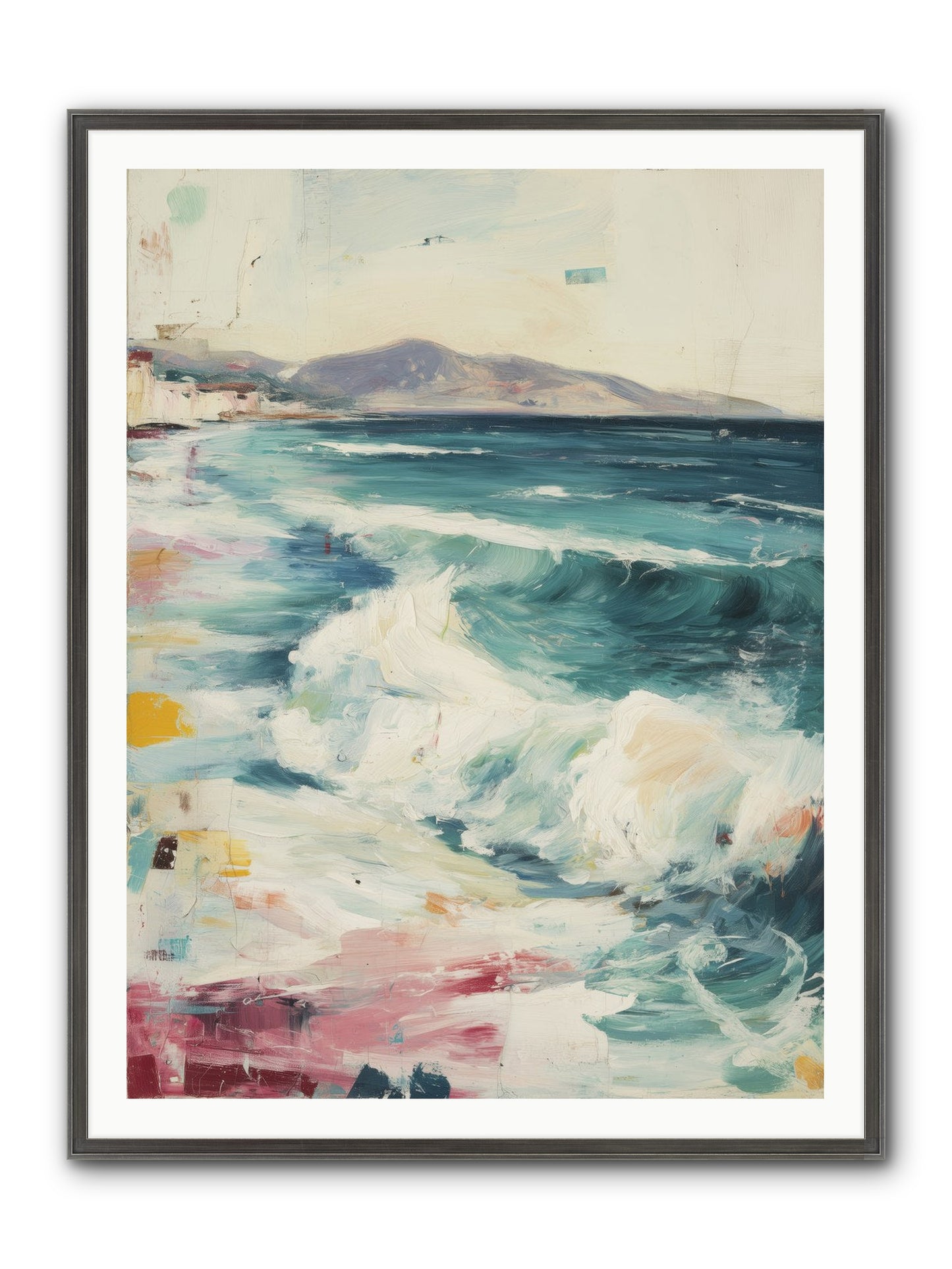 Steps In Moving Air Framed Print - Slimwoods Black/Silver 36x48
