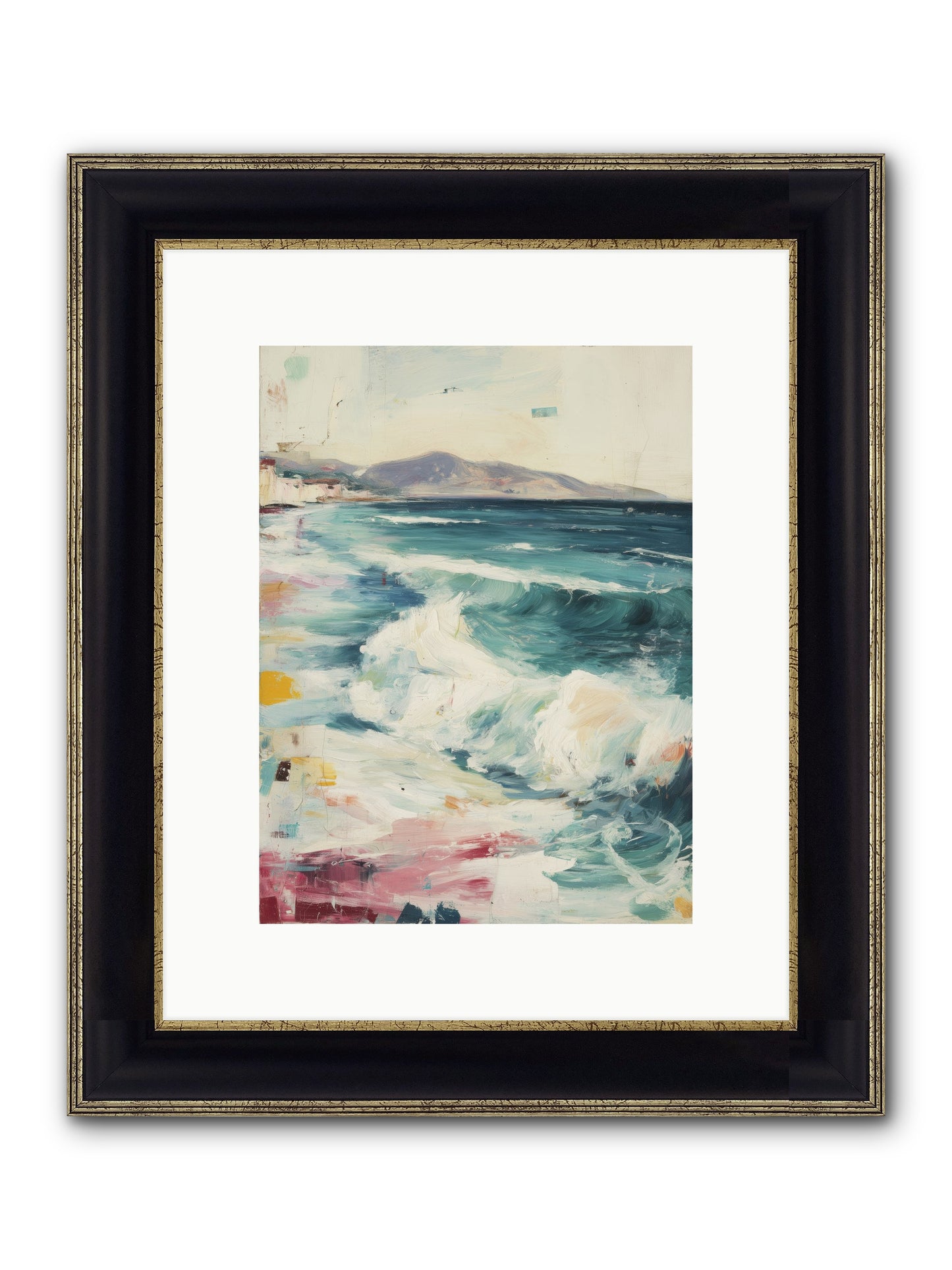 Steps In Moving Air Framed Print - Black & Gold 9x12