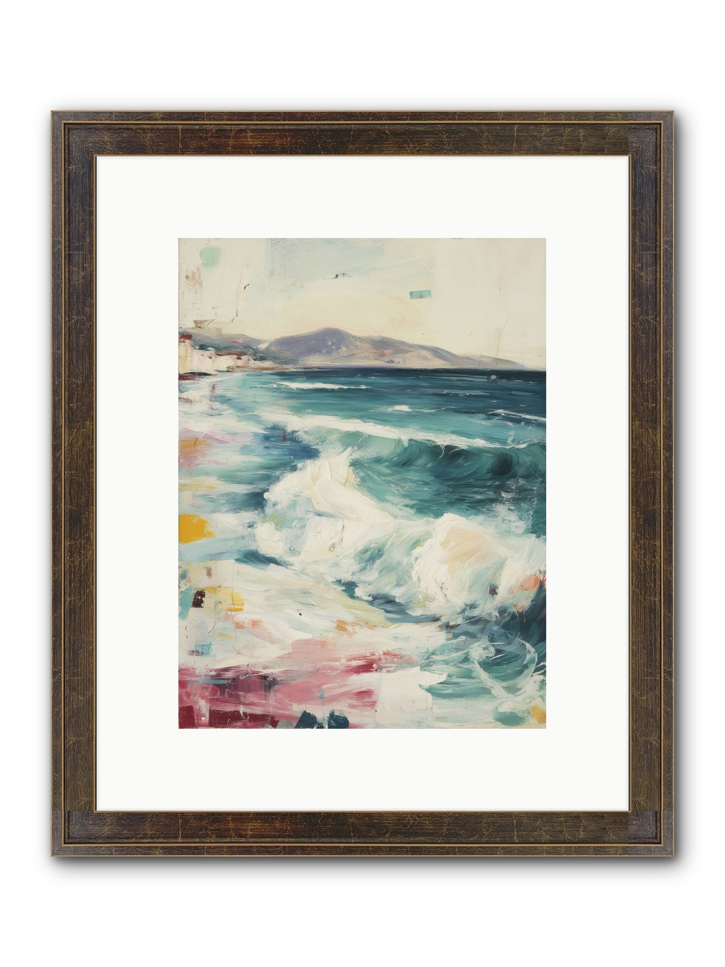 Steps In Moving Air Framed Print - Slimwoods Black/Gold 9x12