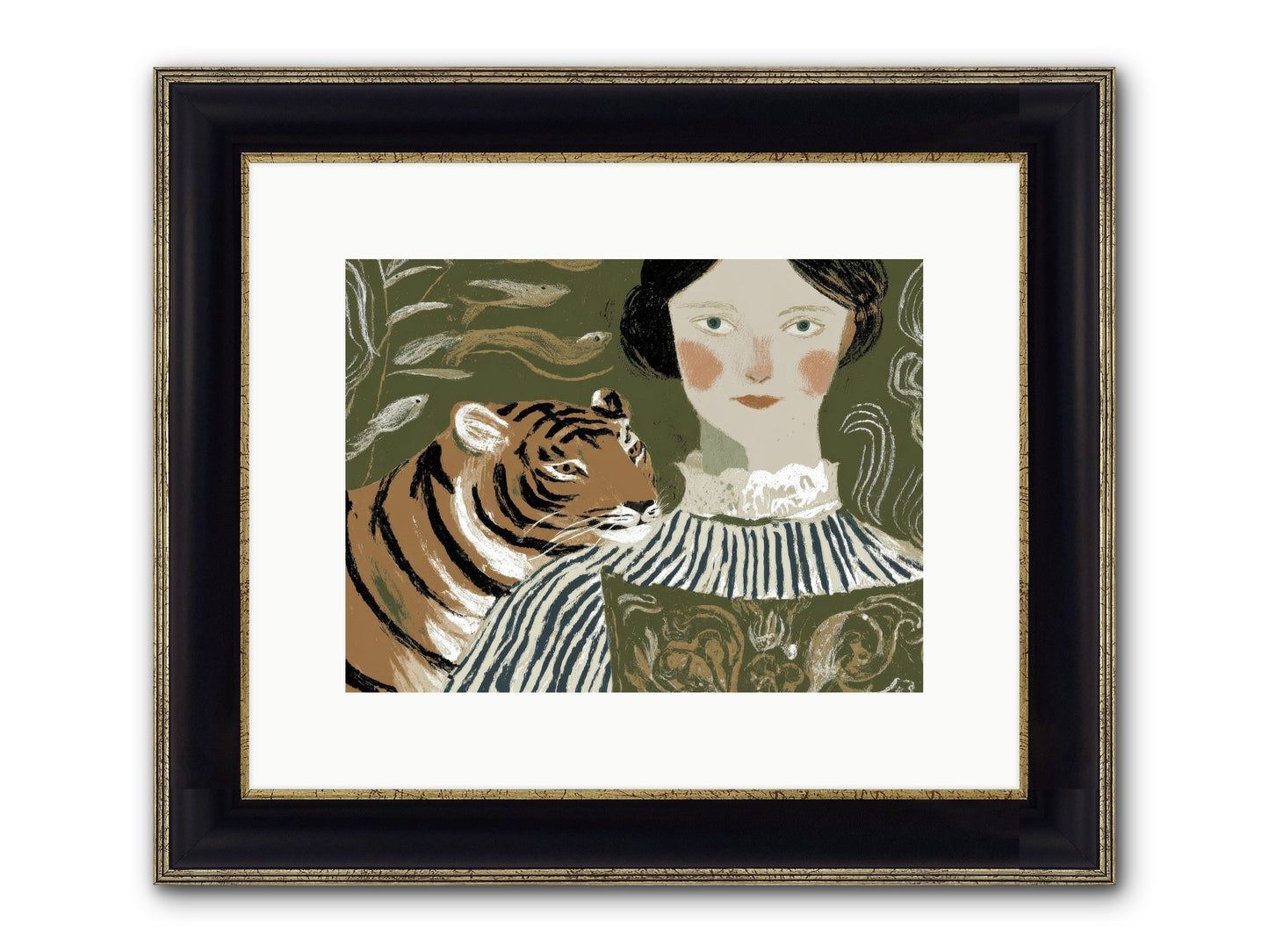 Still Waters Framed Print - Black & Gold 12x9