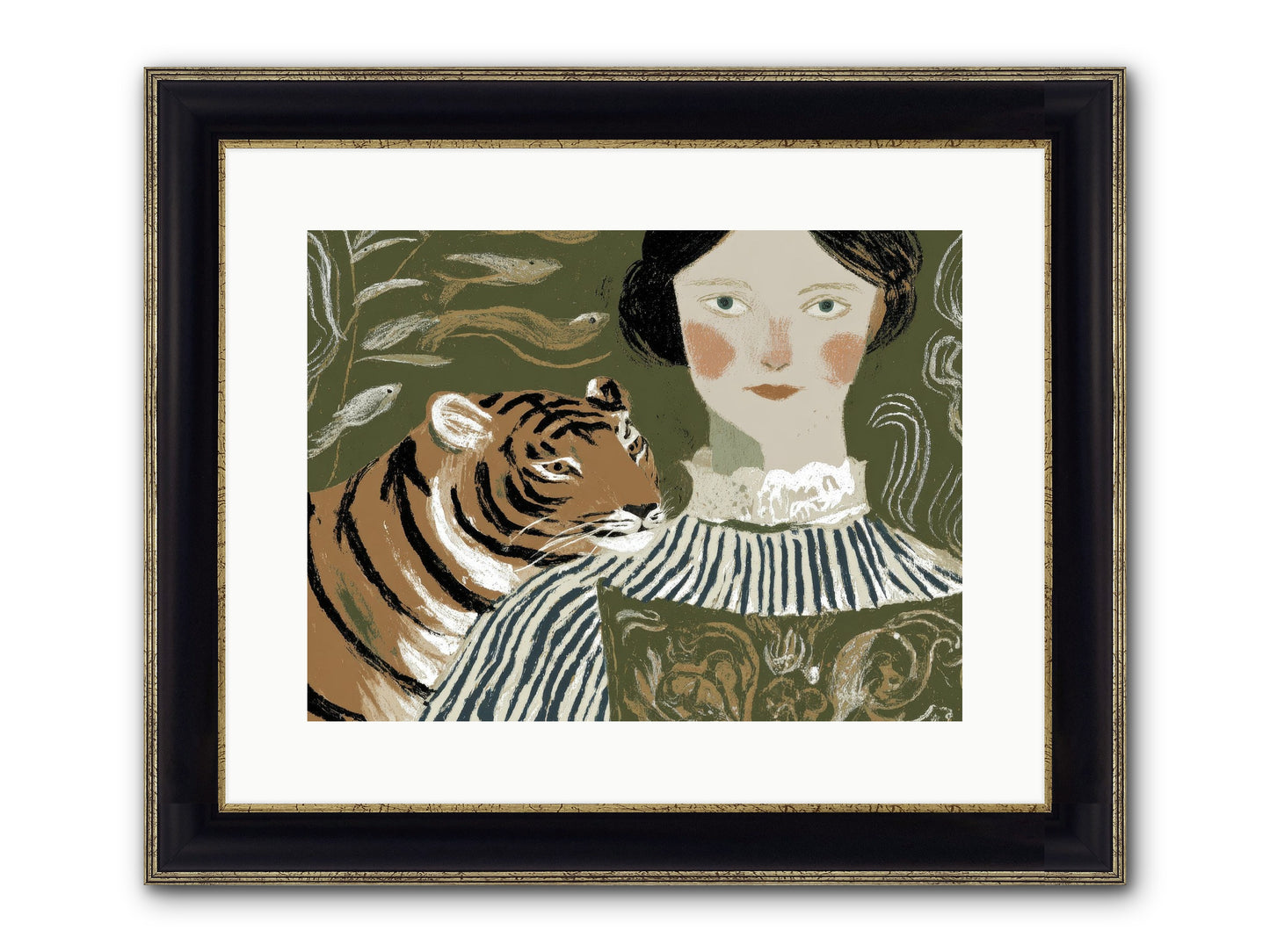Still Waters Framed Print - Black & Gold 16x12