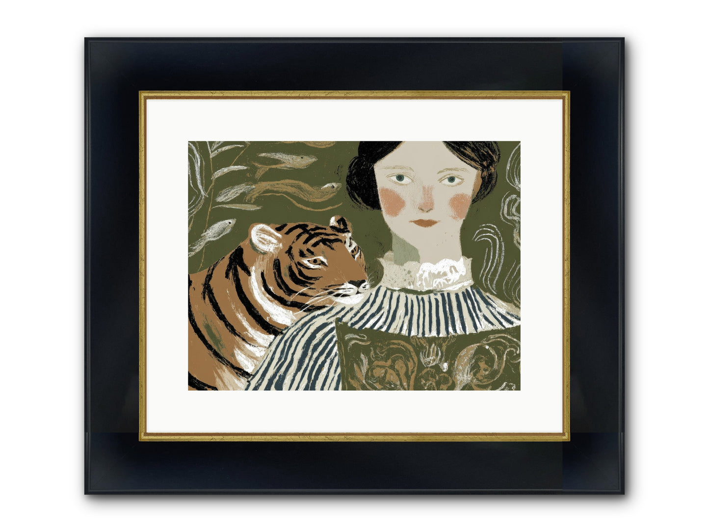 Still Waters Framed Print - Wide Black w/Gold 16x12