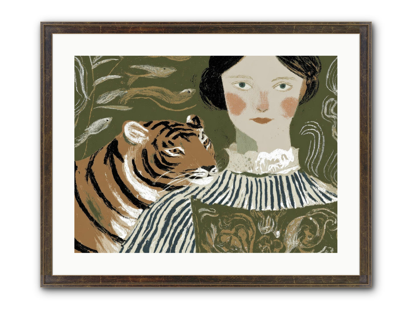 Still Waters Framed Print - Slimwoods Black/Gold 24x18