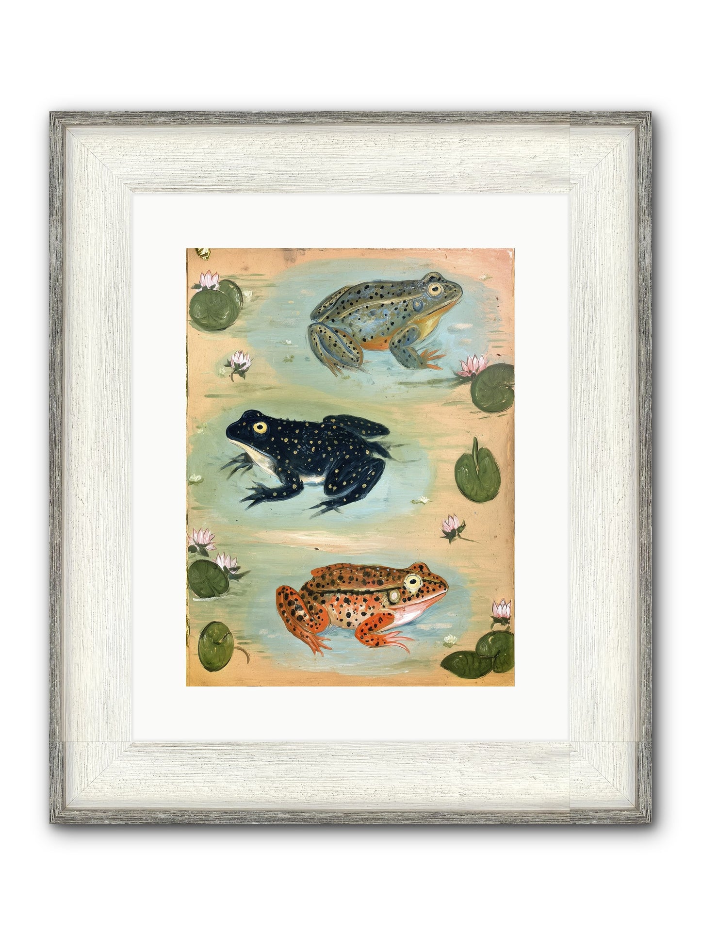 Still Water Wonder Framed Print - Driftwood White 12x16