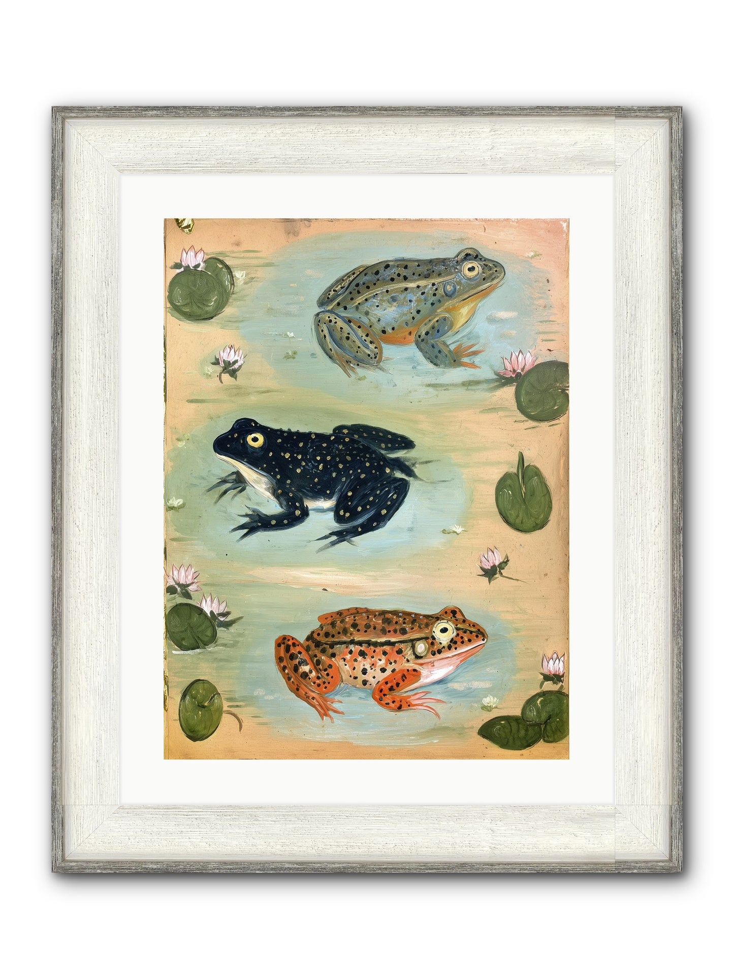 Still Water Wonder Framed Print - Driftwood White 18x24
