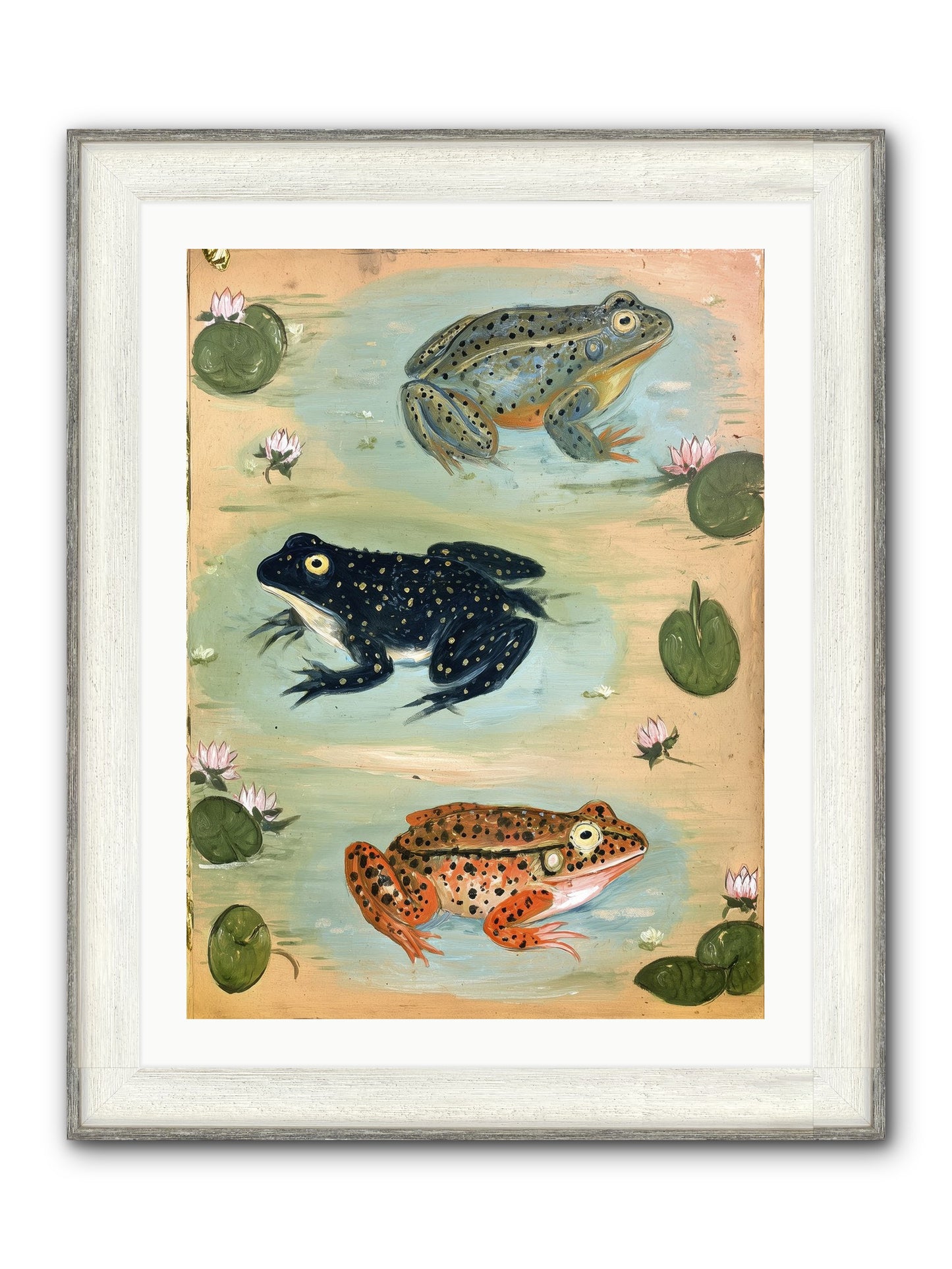Still Water Wonder Framed Print - Driftwood White 24x32