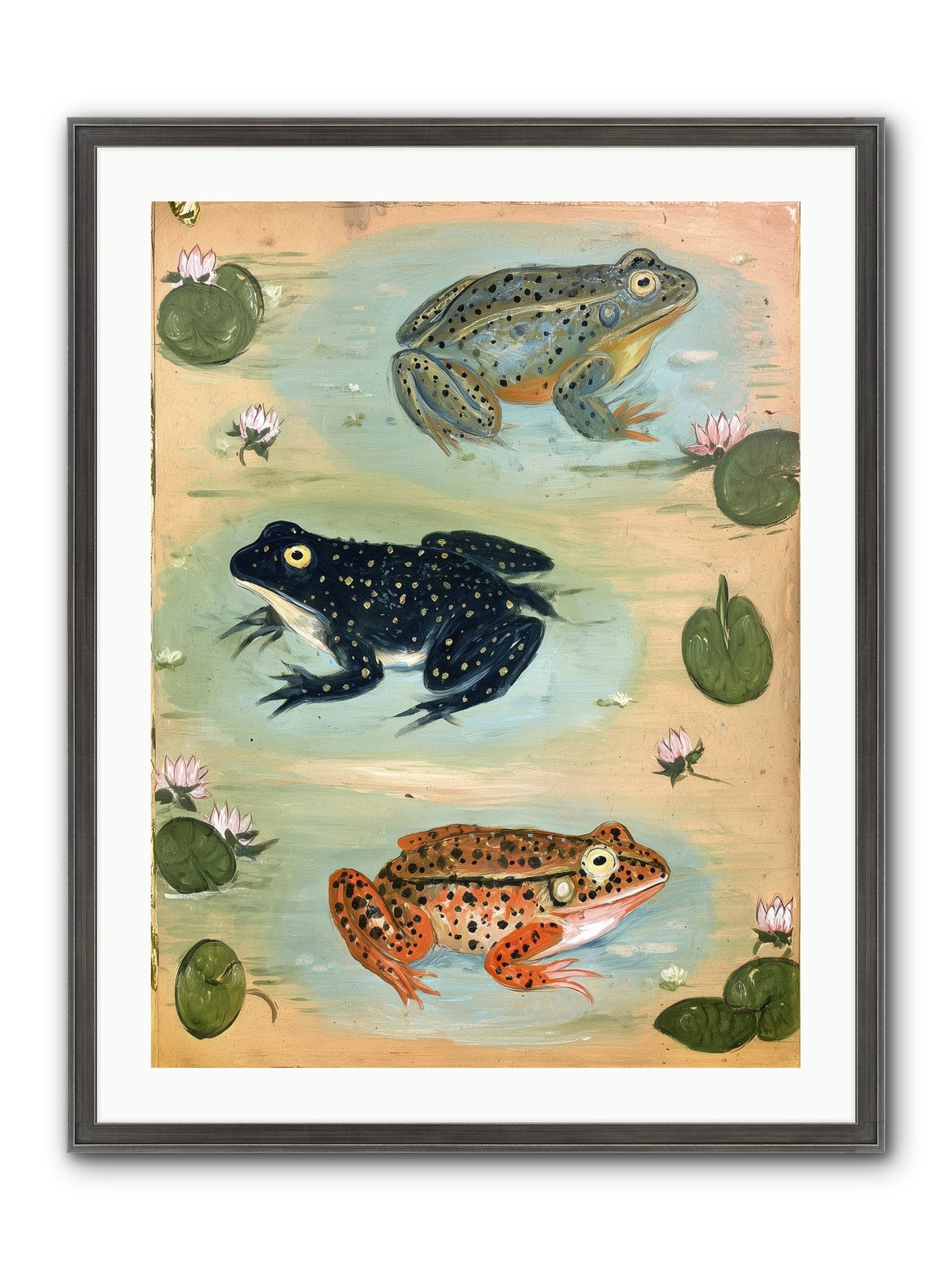Still Water Wonder Framed Print - Slimwoods Black/Silver 24x32