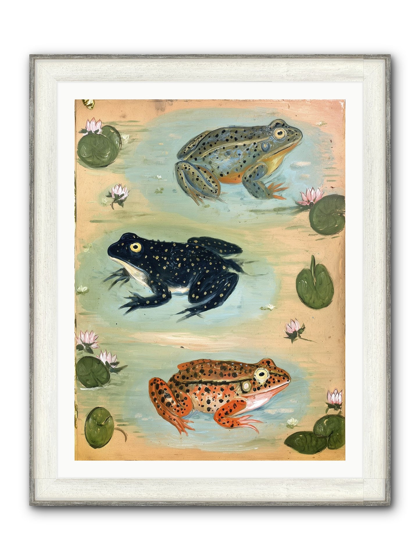 Still Water Wonder Framed Print - Driftwood White 30x40