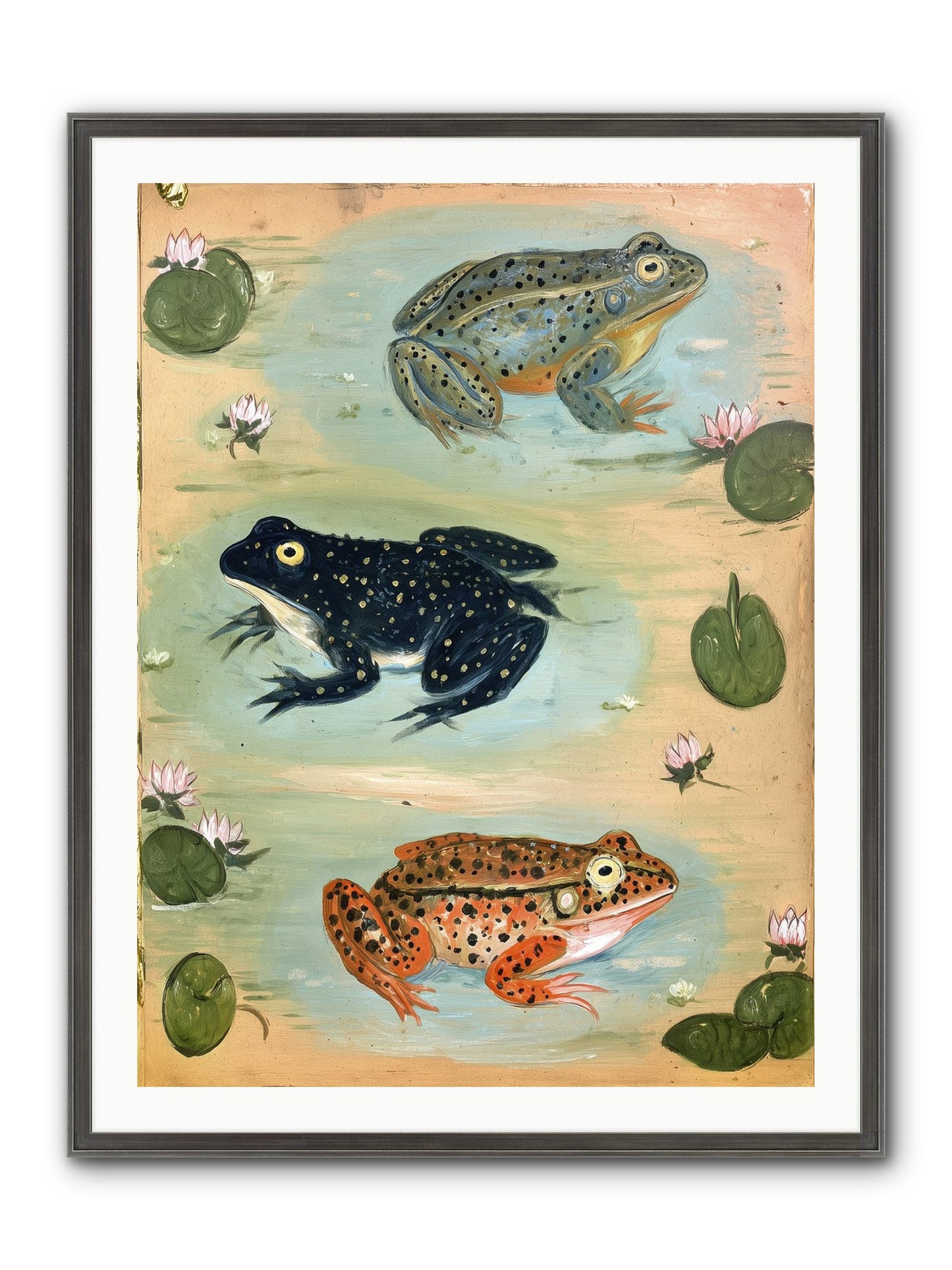 Still Water Wonder Framed Print - Slimwoods Black/Silver 30x40