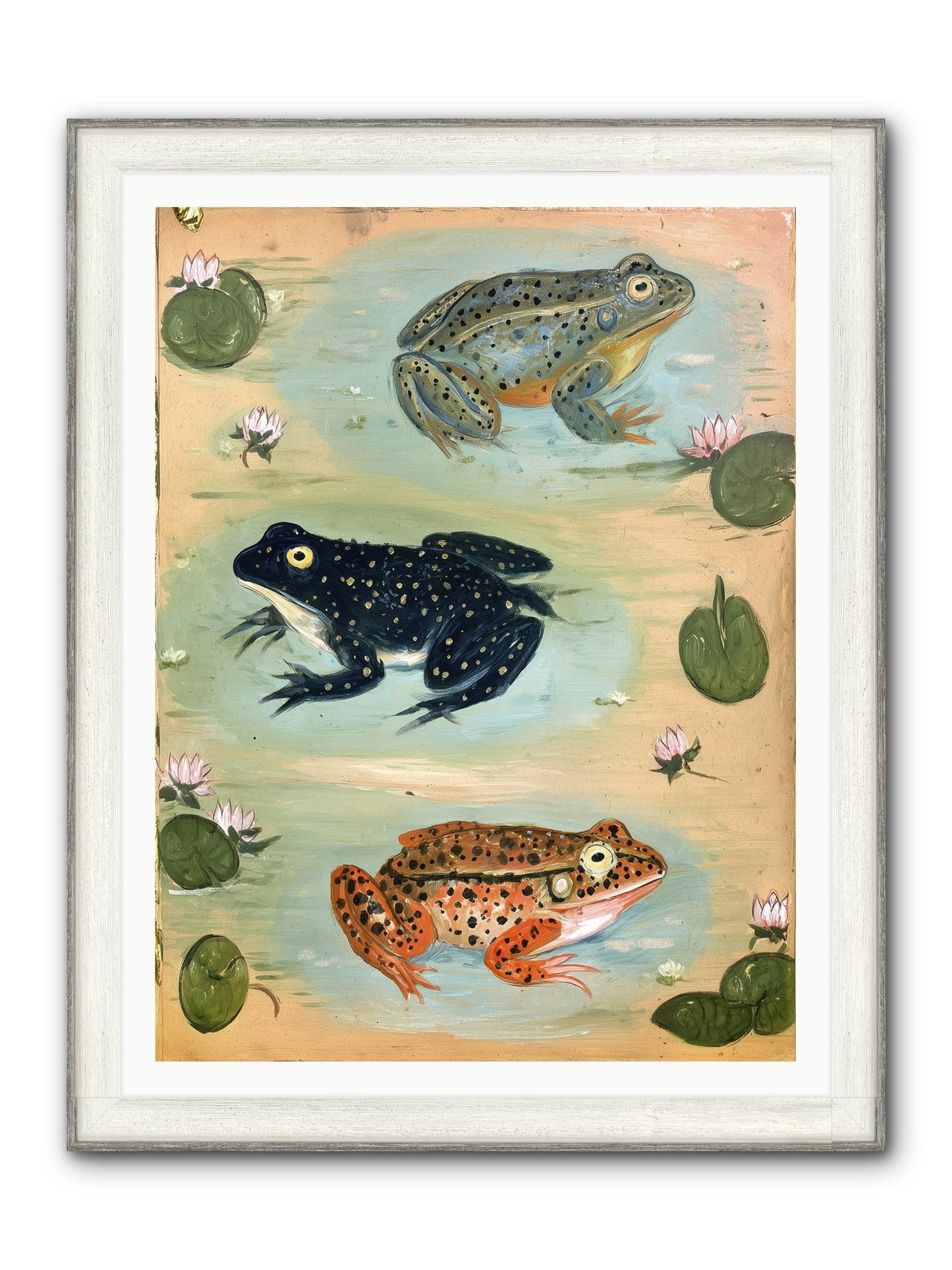 Still Water Wonder Framed Print - Driftwood White 36x48