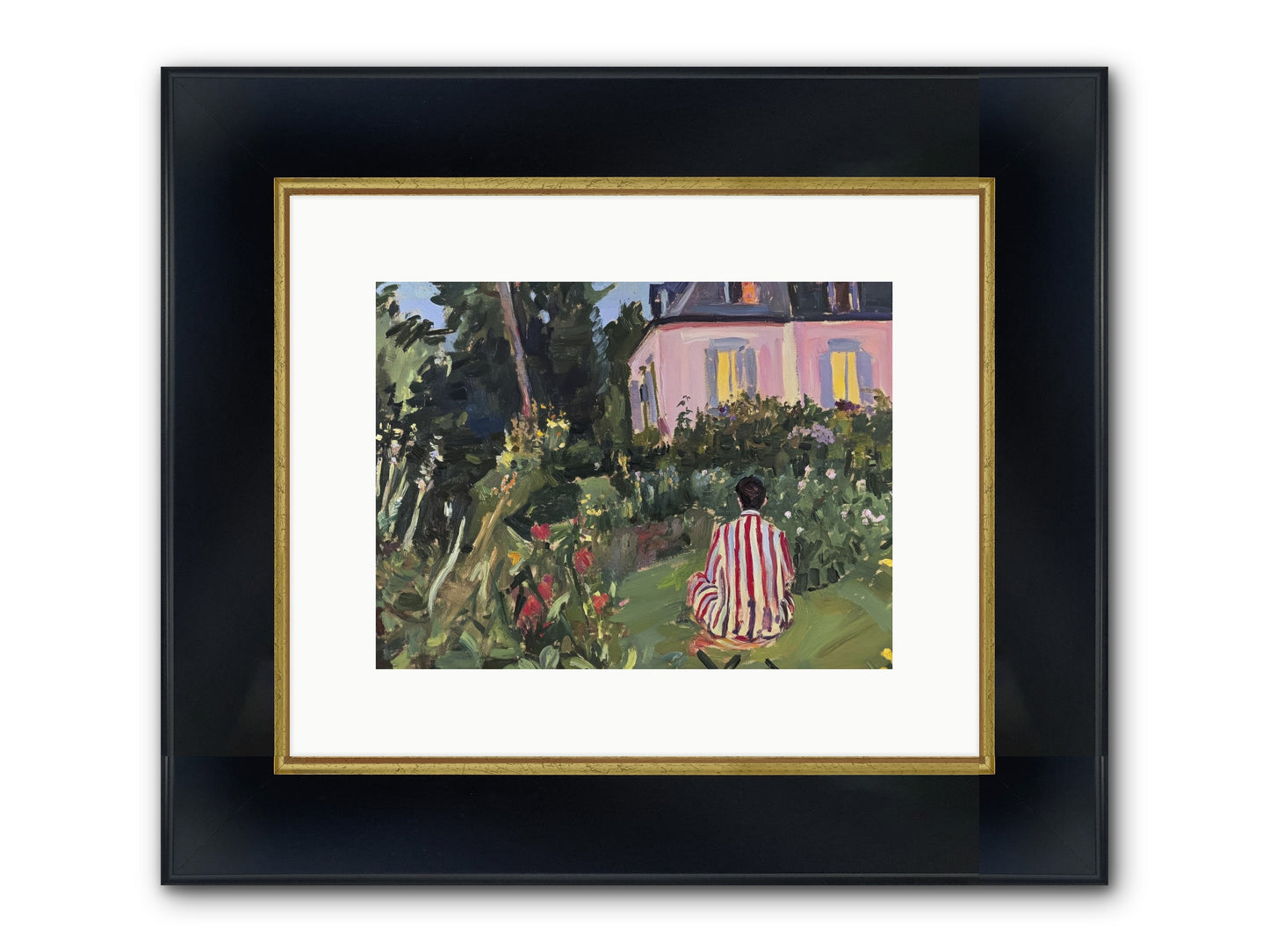 Stillness Becomes Sanctuary Framed Print - Wide Black w/Gold 12x9