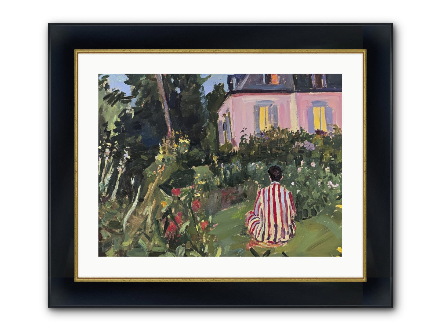 Stillness Becomes Sanctuary Framed Print - Wide Black w/Gold 24x18