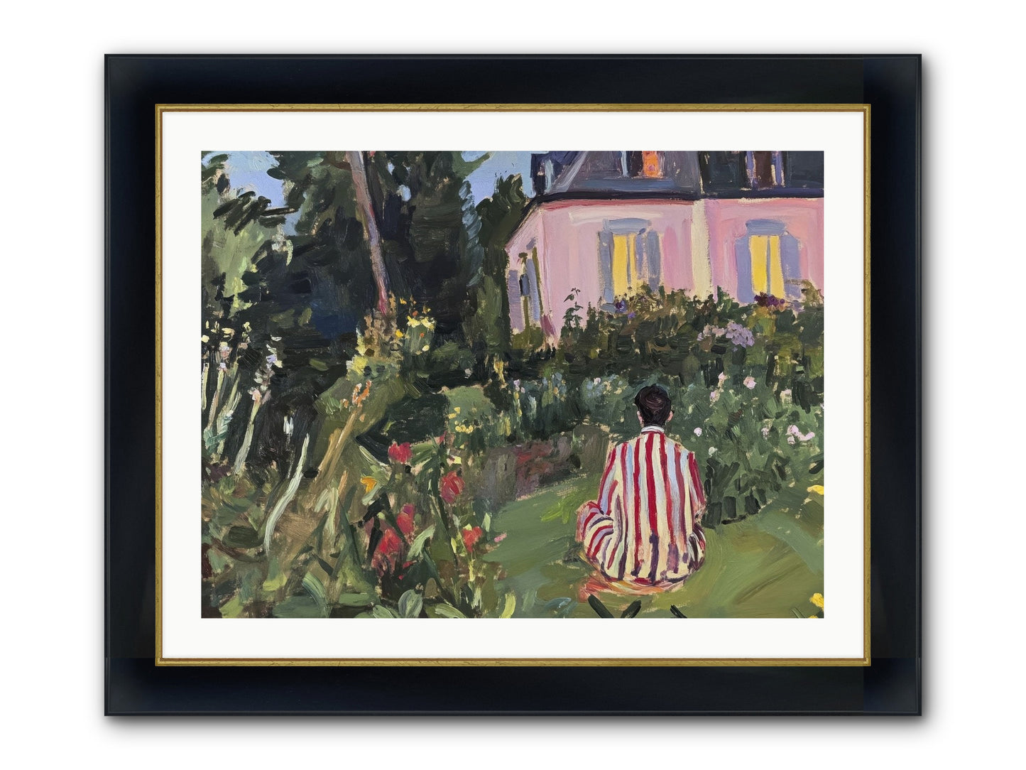 Stillness Becomes Sanctuary Framed Print - Wide Black w/Gold 32x24