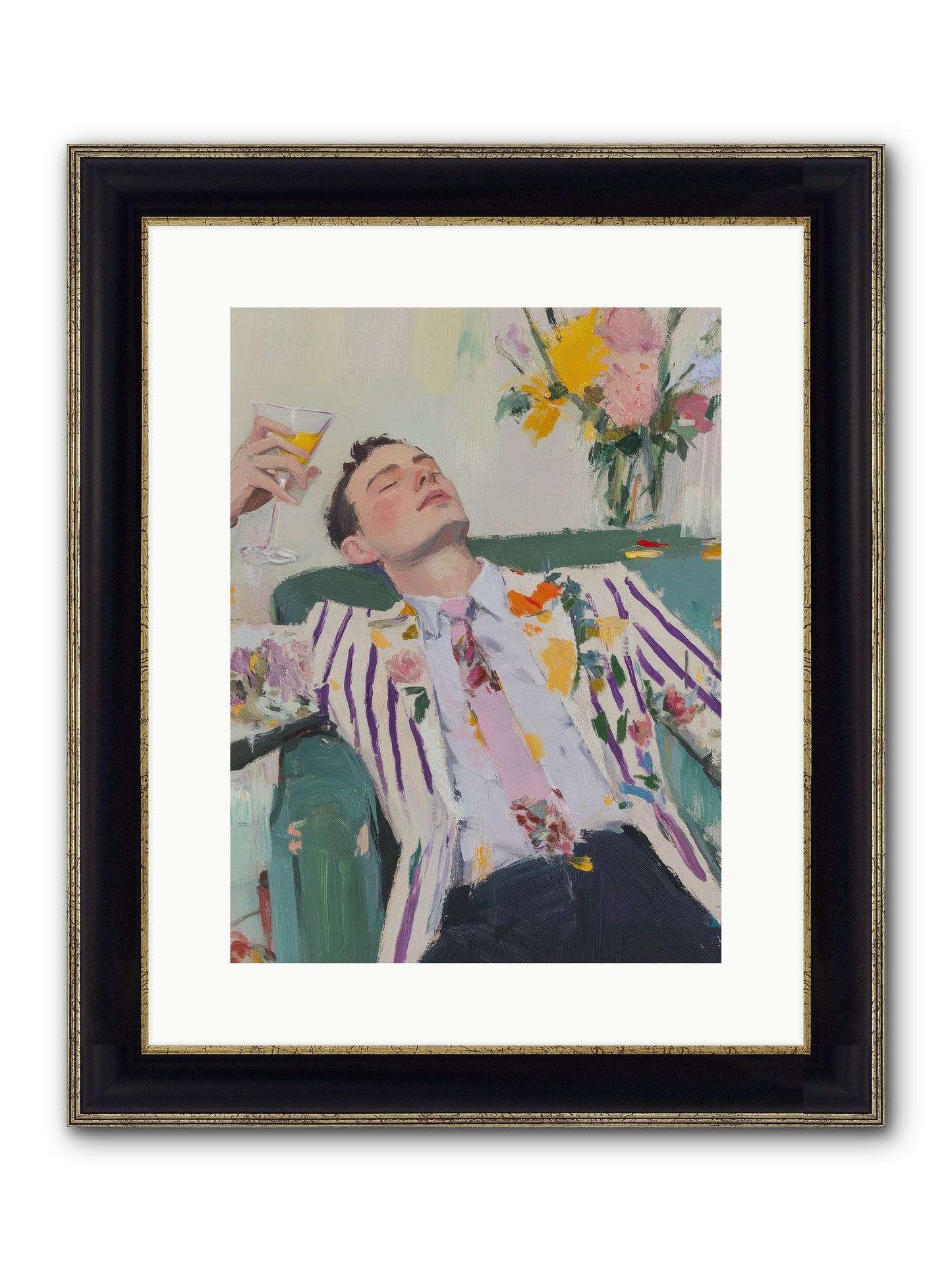 Stolen Slumber Framed Print - Black & Gold 12x16