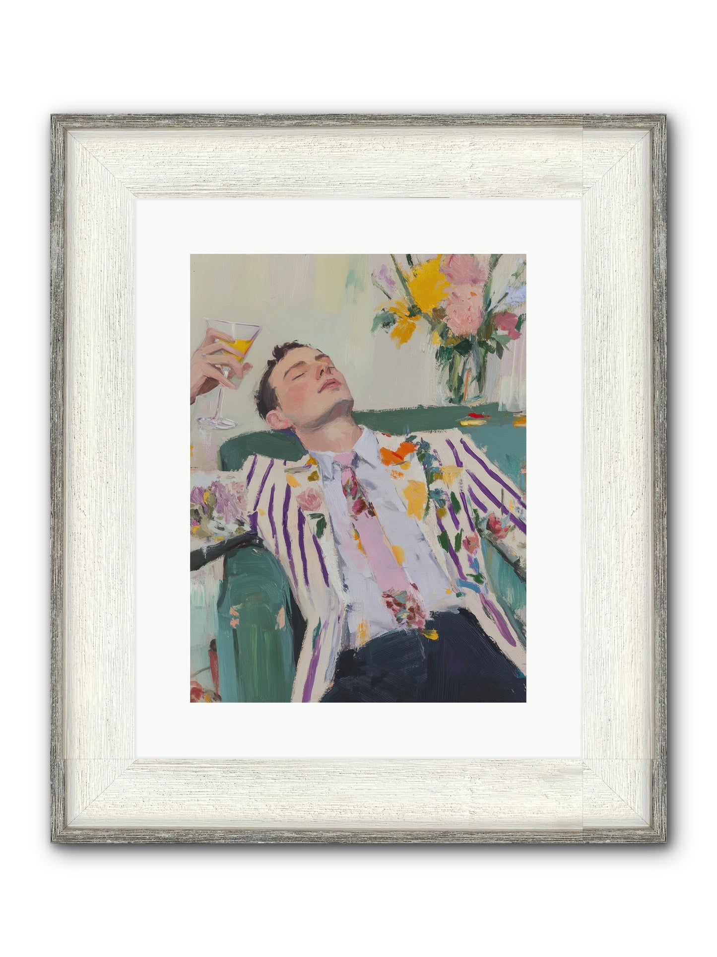 Stolen Slumber Framed Print - Driftwood White 12x16