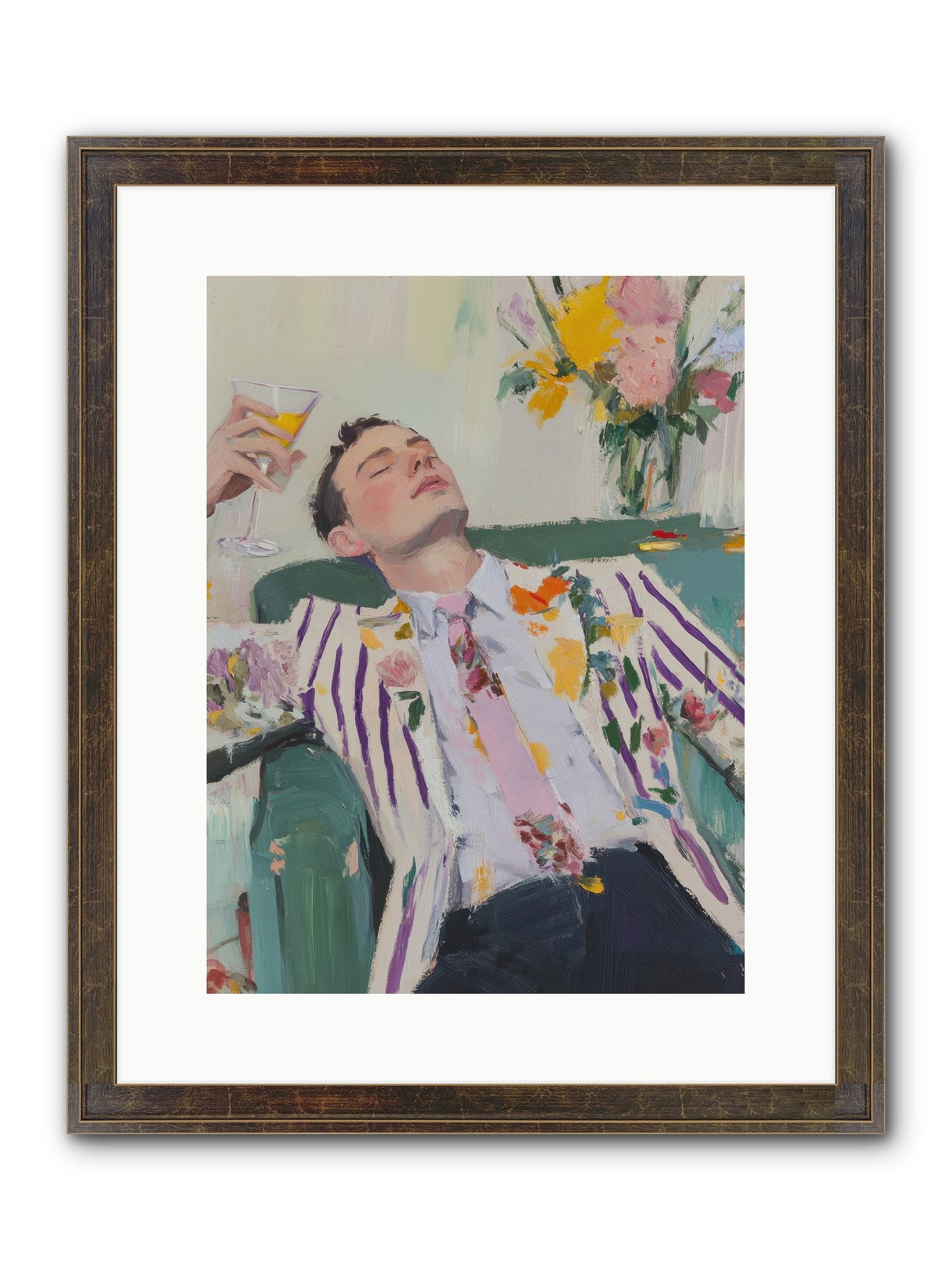 Stolen Slumber Framed Print - Slimwoods Black/Gold 12x16