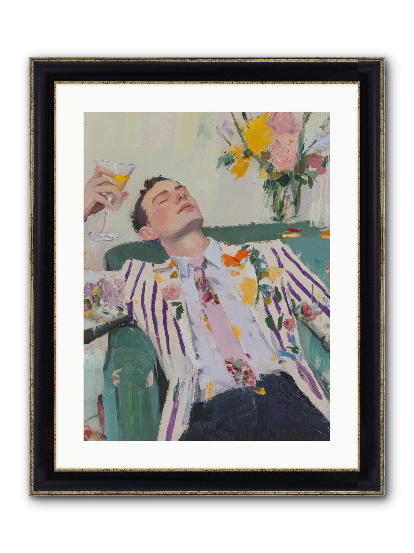 Stolen Slumber Framed Print - Black & Gold 18x24