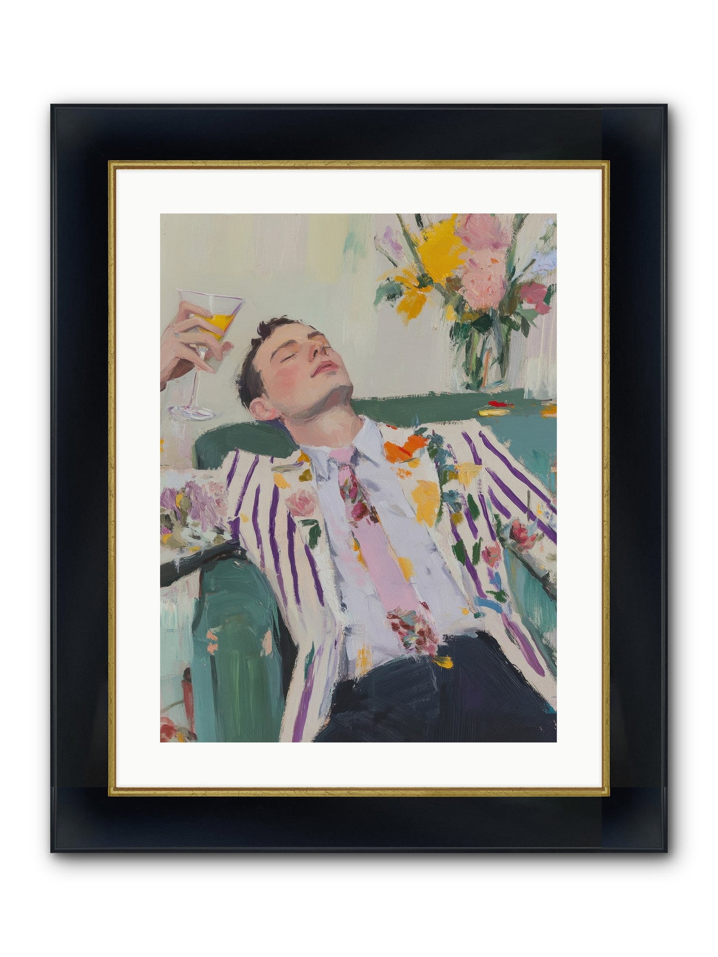 Stolen Slumber Framed Print - Wide Black w/Gold 18x24