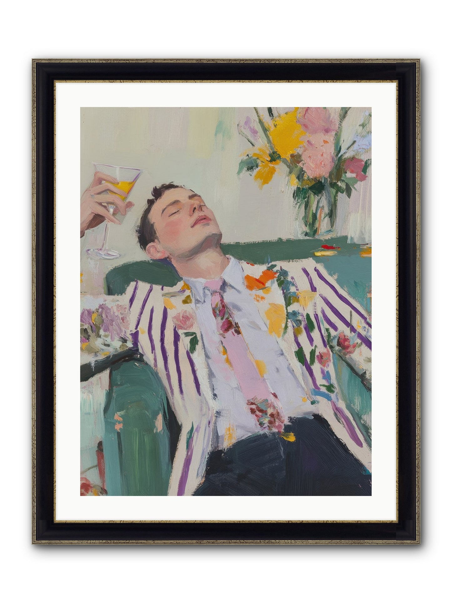 Stolen Slumber Framed Print - Black & Gold 24x32
