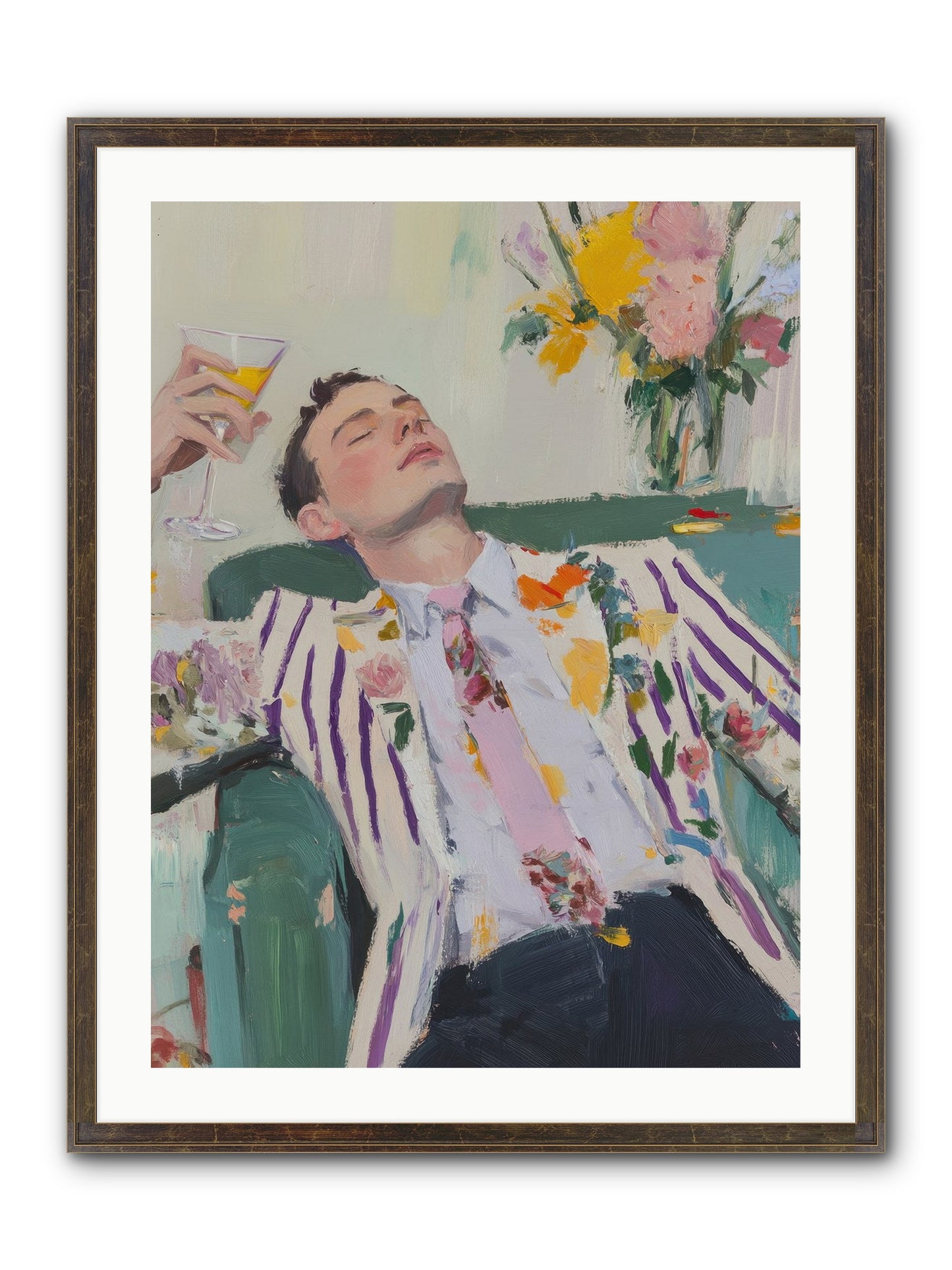 Stolen Slumber Framed Print - Slimwoods Black/Gold 24x32