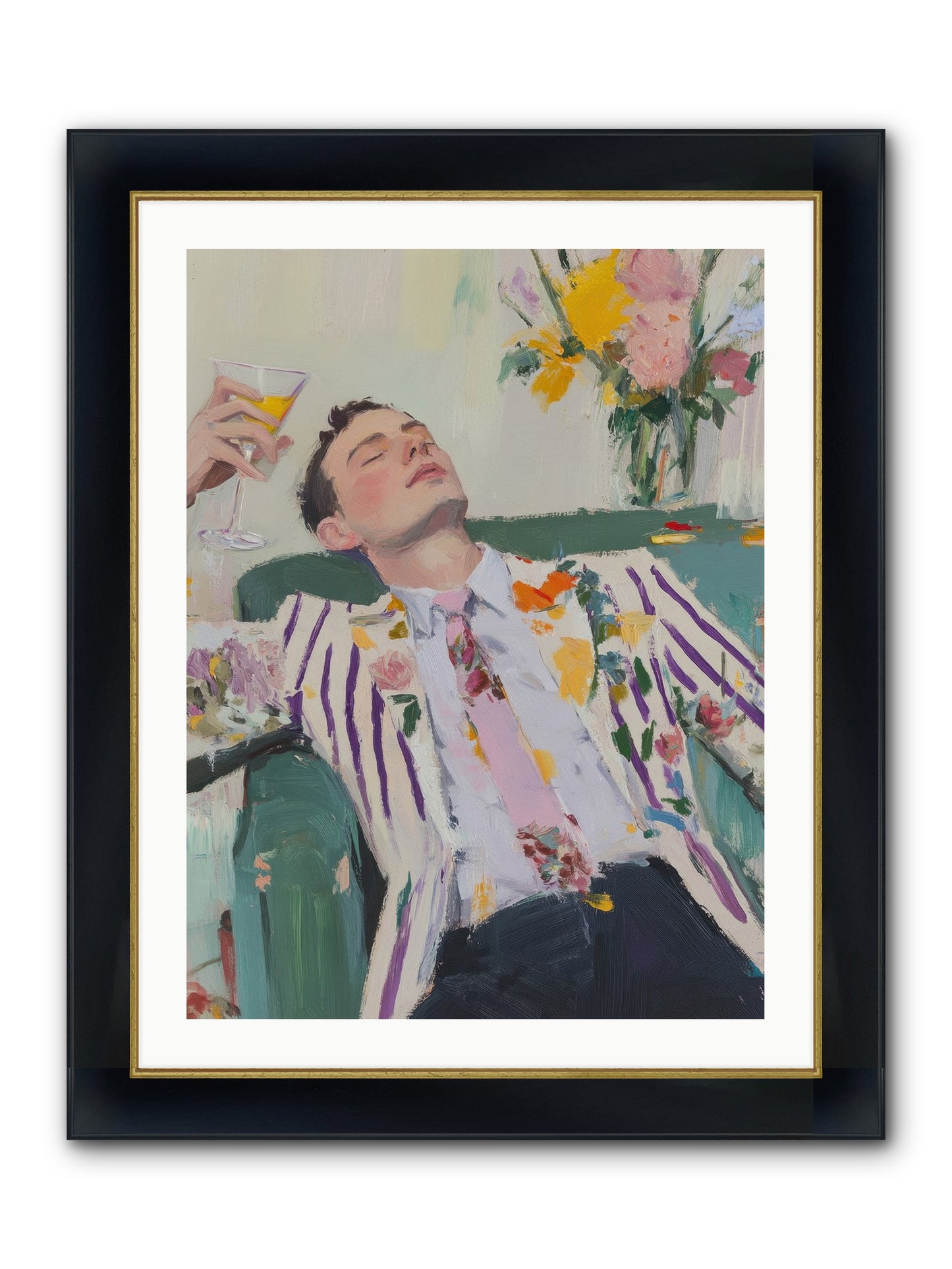Stolen Slumber Framed Print - Wide Black w/Gold 24x32