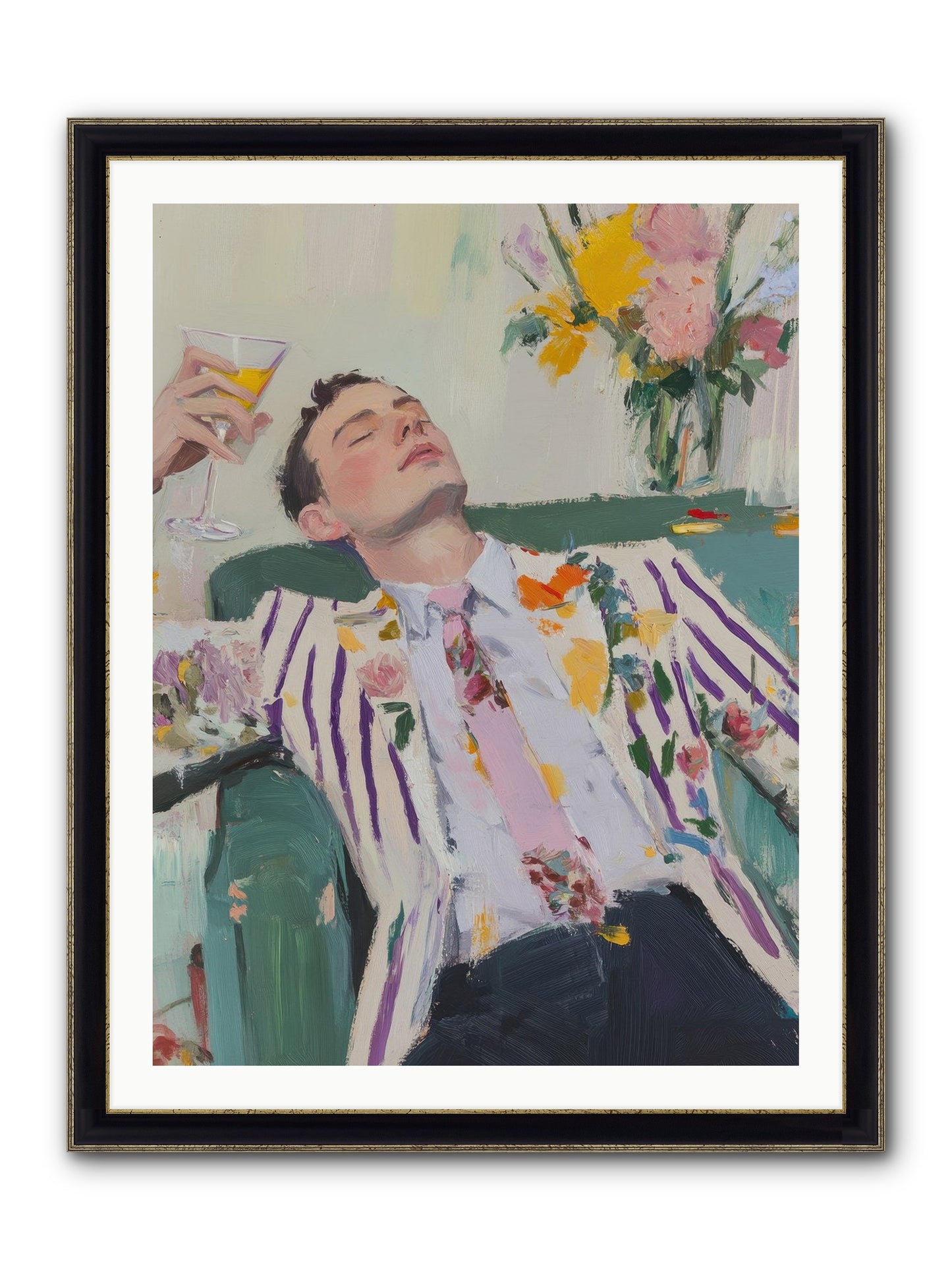 Stolen Slumber Framed Print - Black & Gold 30x40