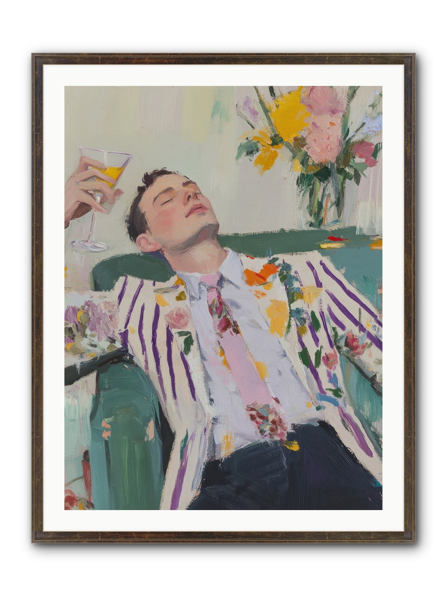 Stolen Slumber Framed Print - Slimwoods Black/Gold 30x40