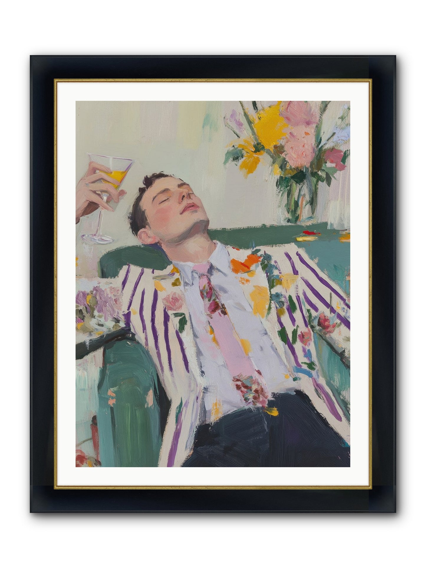 Stolen Slumber Framed Print - Wide Black w/Gold 30x40