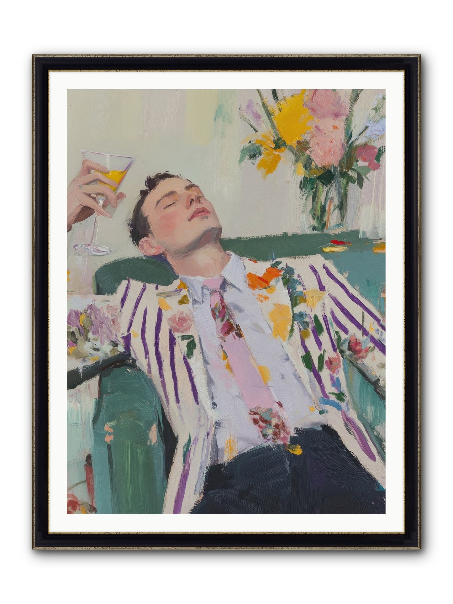 Stolen Slumber Framed Print - Black & Gold 36x48