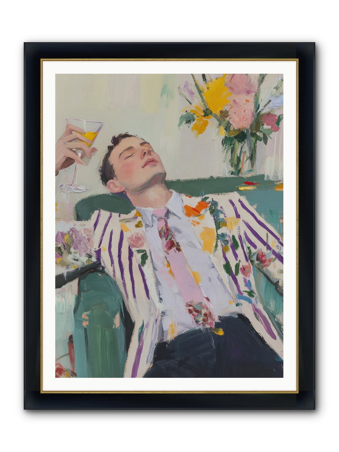 Stolen Slumber Framed Print - Wide Black w/Gold 36x48