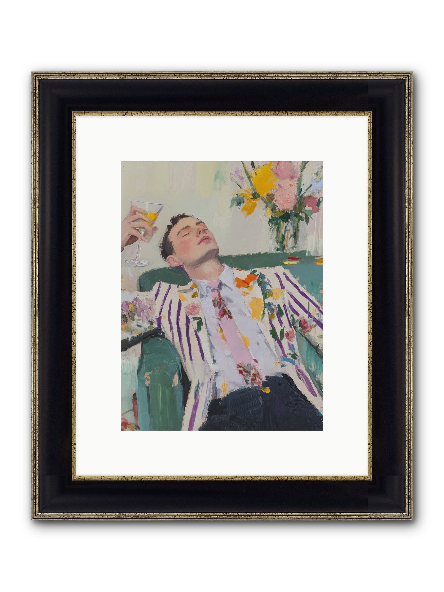 Stolen Slumber Framed Print - Black & Gold 9x12