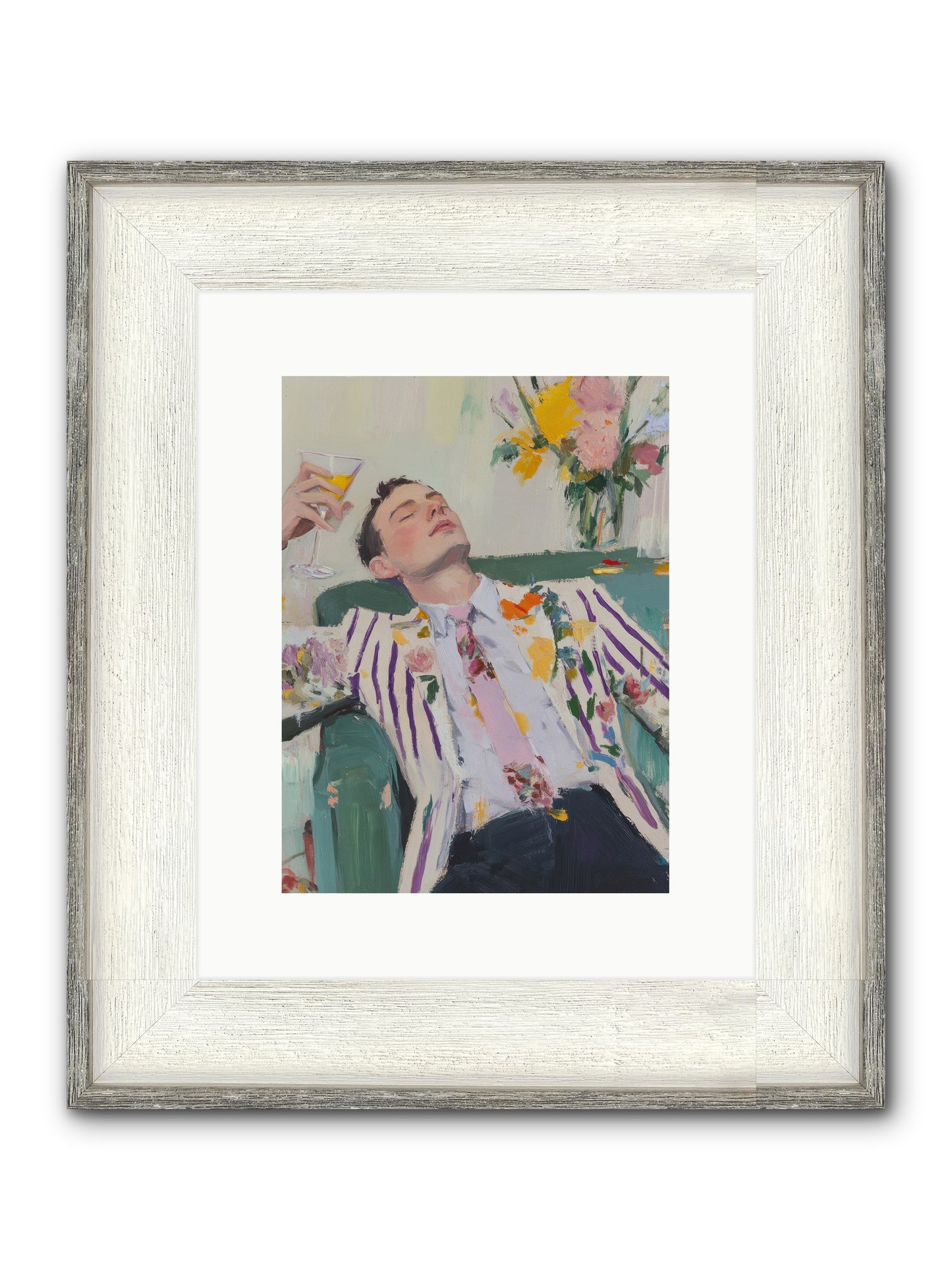 Stolen Slumber Framed Print - Driftwood White 9x12