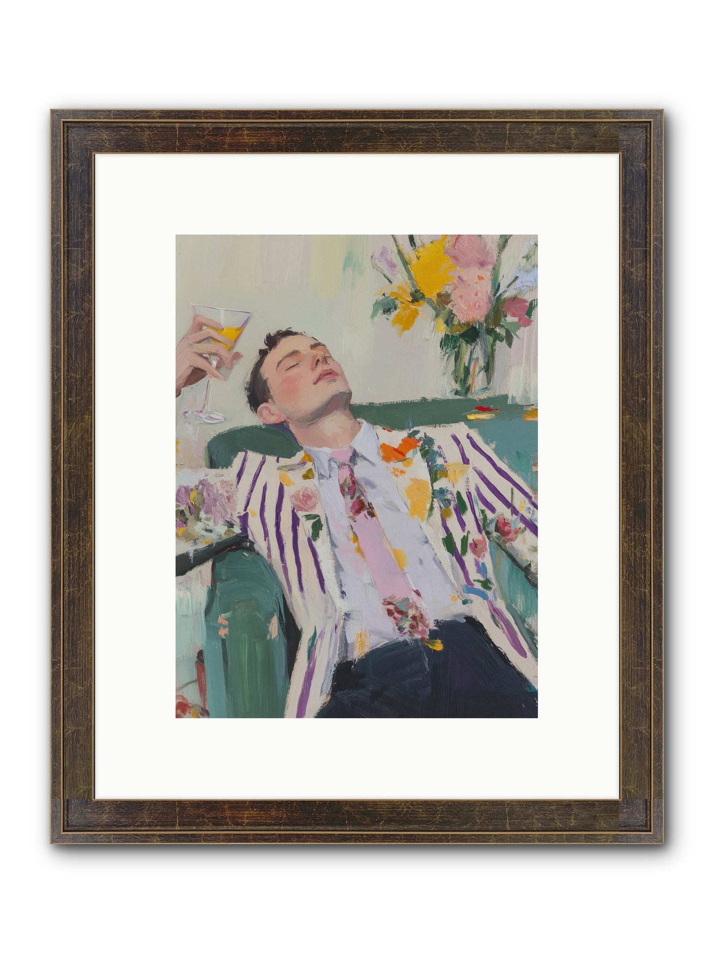 Stolen Slumber Framed Print - Slimwoods Black/Gold 9x12
