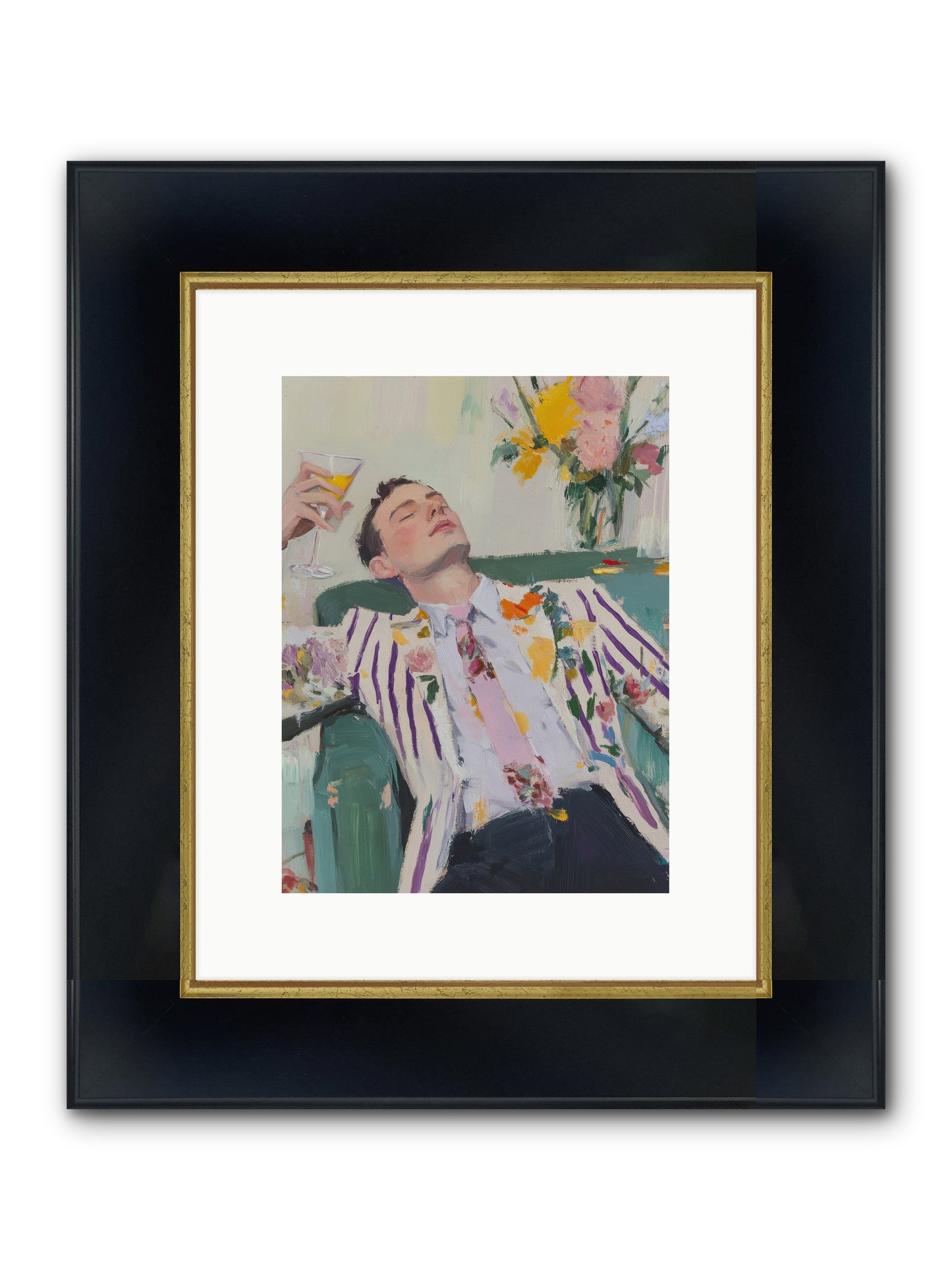 Stolen Slumber Framed Print - Wide Black w/Gold 9x12