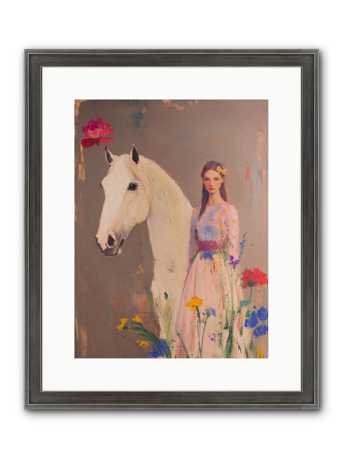 Stone Meadow Framed Print - Slimwoods Black/Silver 12x16