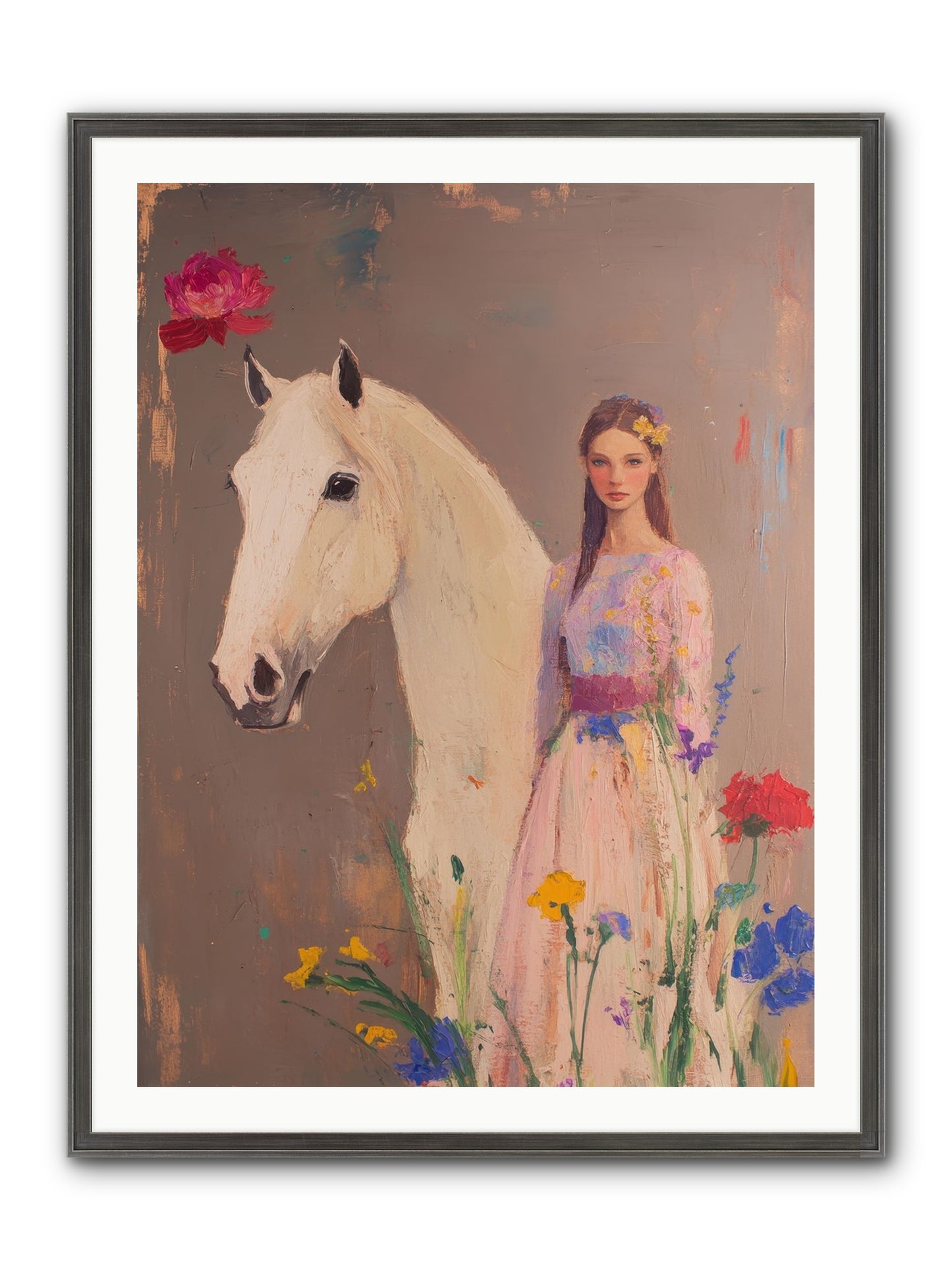 Stone Meadow Framed Print - Slimwoods Black/Silver 30x40