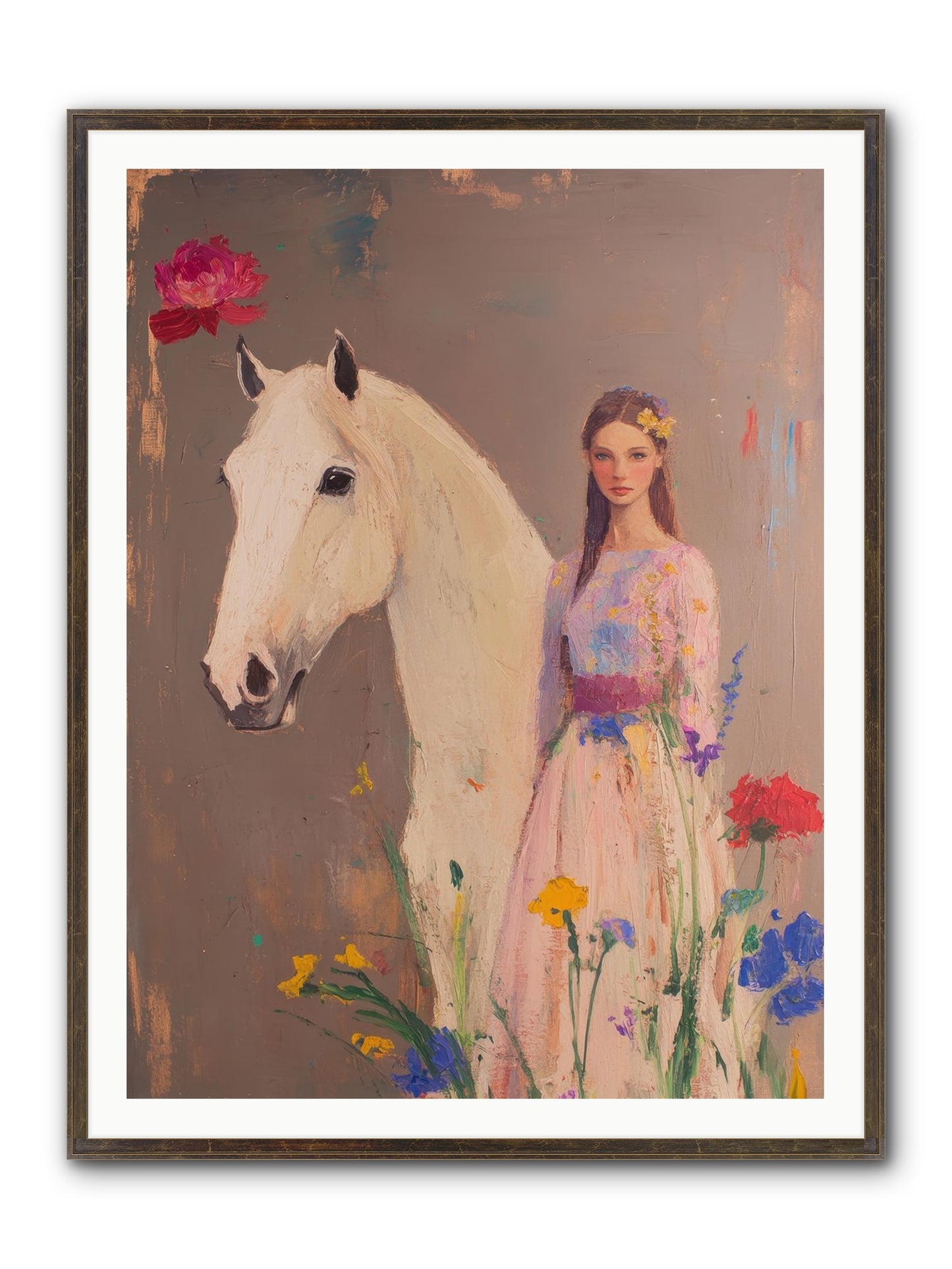 Stone Meadow Framed Print - Slimwoods Black/Gold 36x48