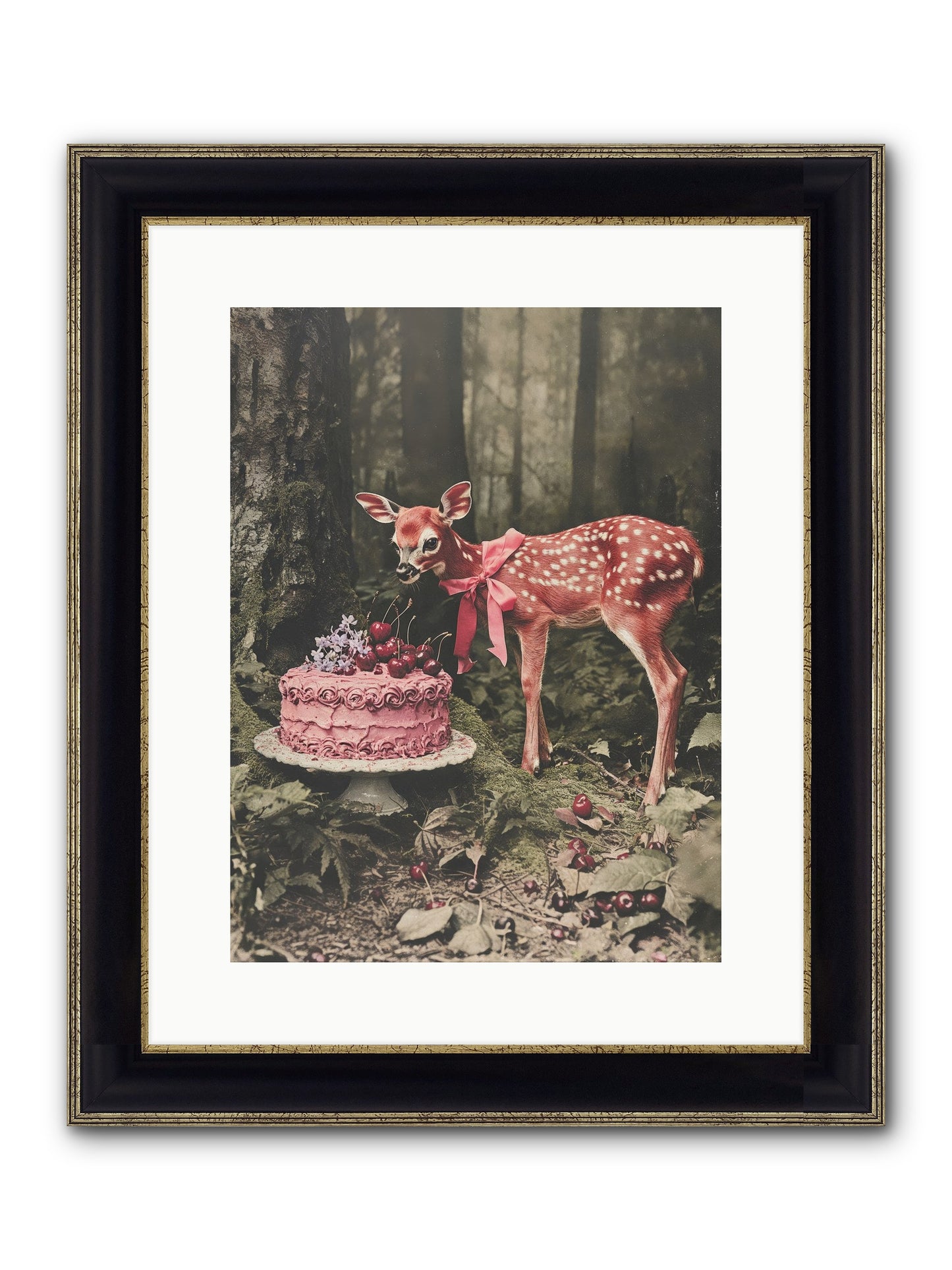 Stories Bloom Dreams Framed Print - Black & Gold 12x16