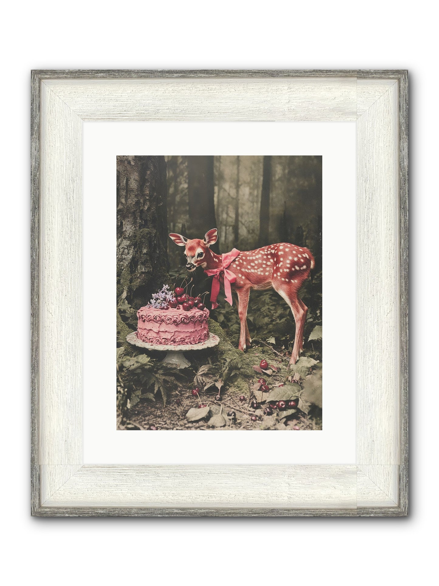 Stories Bloom Dreams Framed Print - Driftwood White 12x16