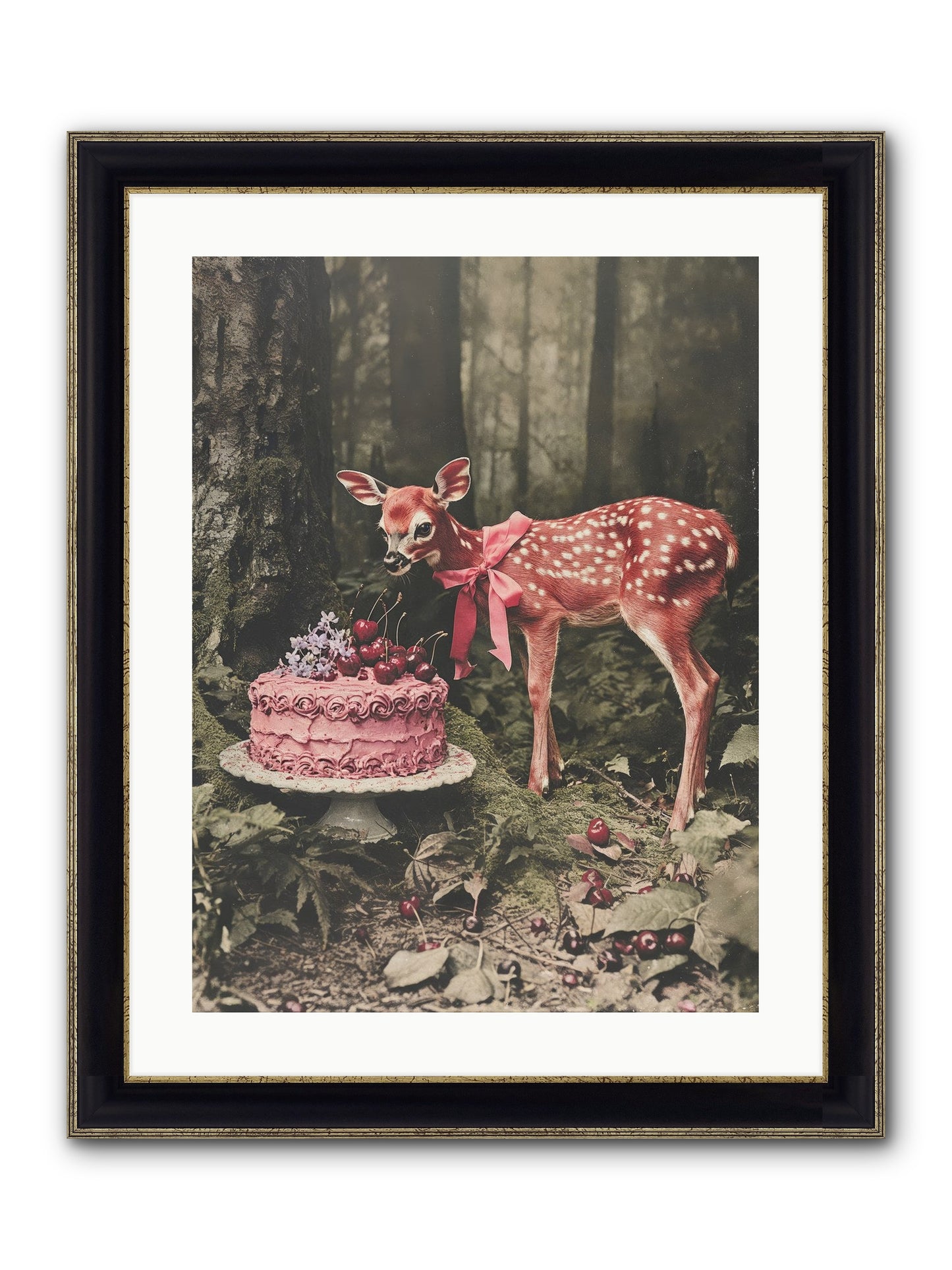 Stories Bloom Dreams Framed Print - Black & Gold 18x24