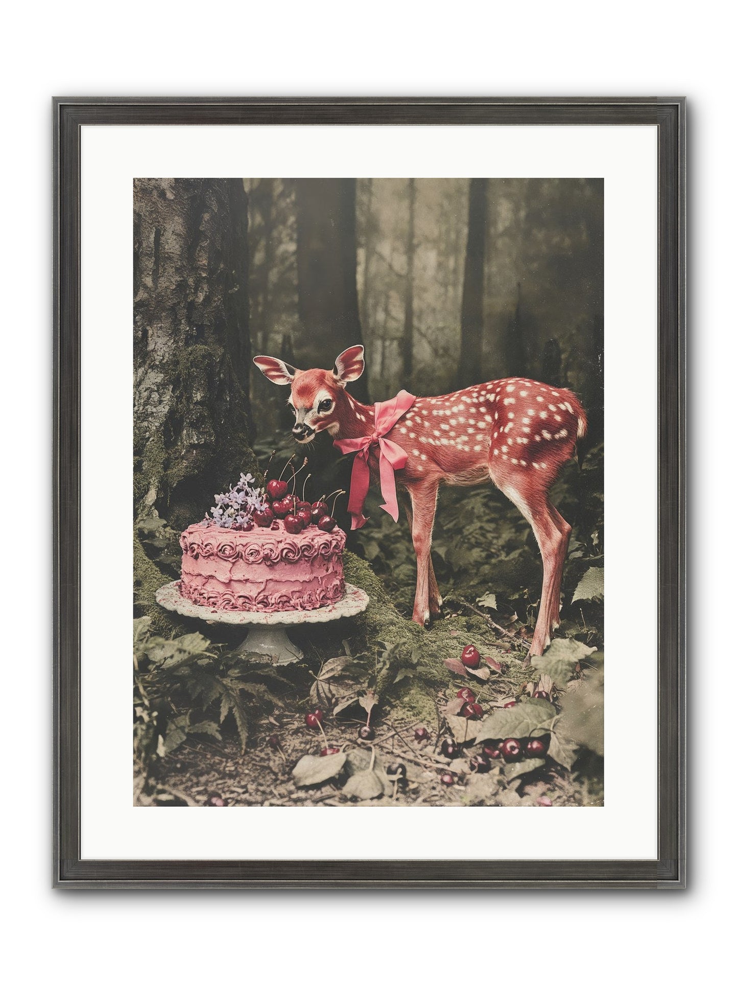 Stories Bloom Dreams Framed Print - Slimwoods Black/Silver 18x24