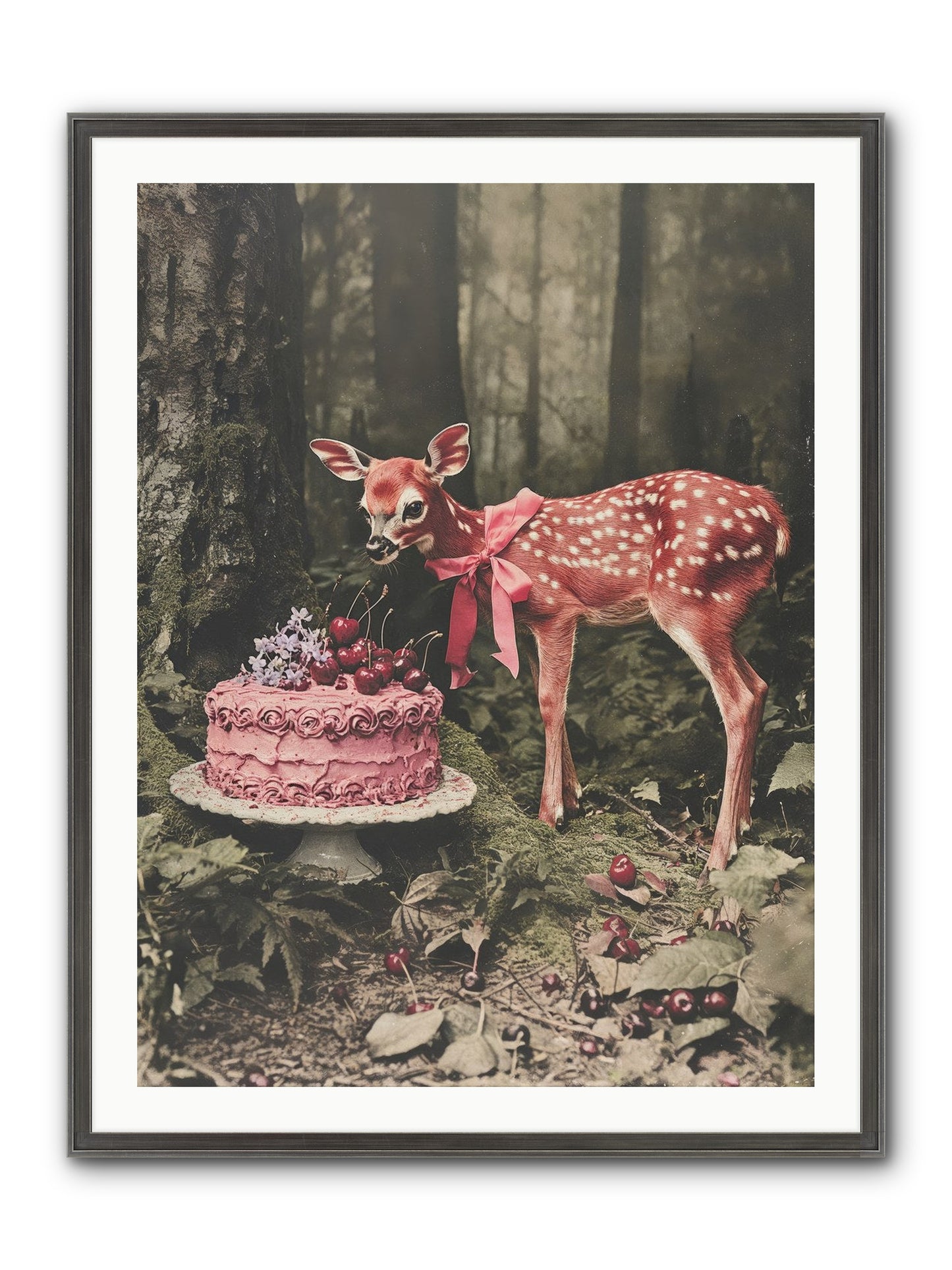 Stories Bloom Dreams Framed Print - Slimwoods Black/Silver 30x40