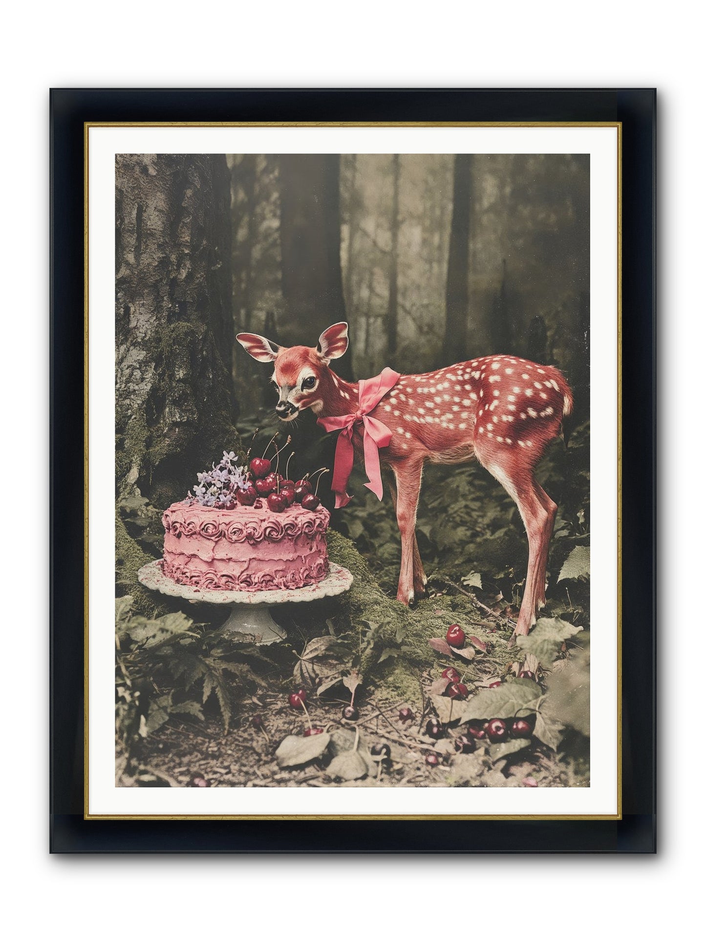 Stories Bloom Dreams Framed Print - Wide Black w/Gold 36x48