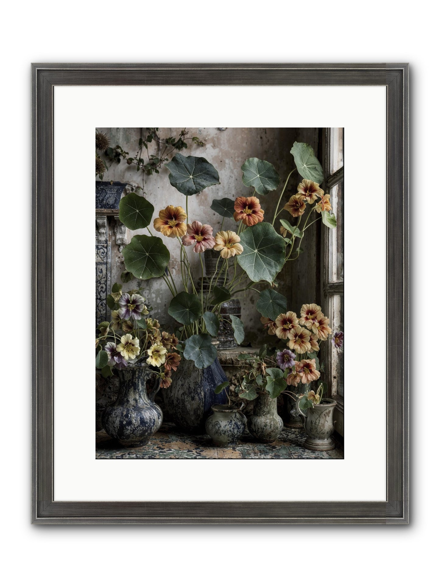 Stories Written In Gold Framed Print - Slimwoods Black/Silver 12x16