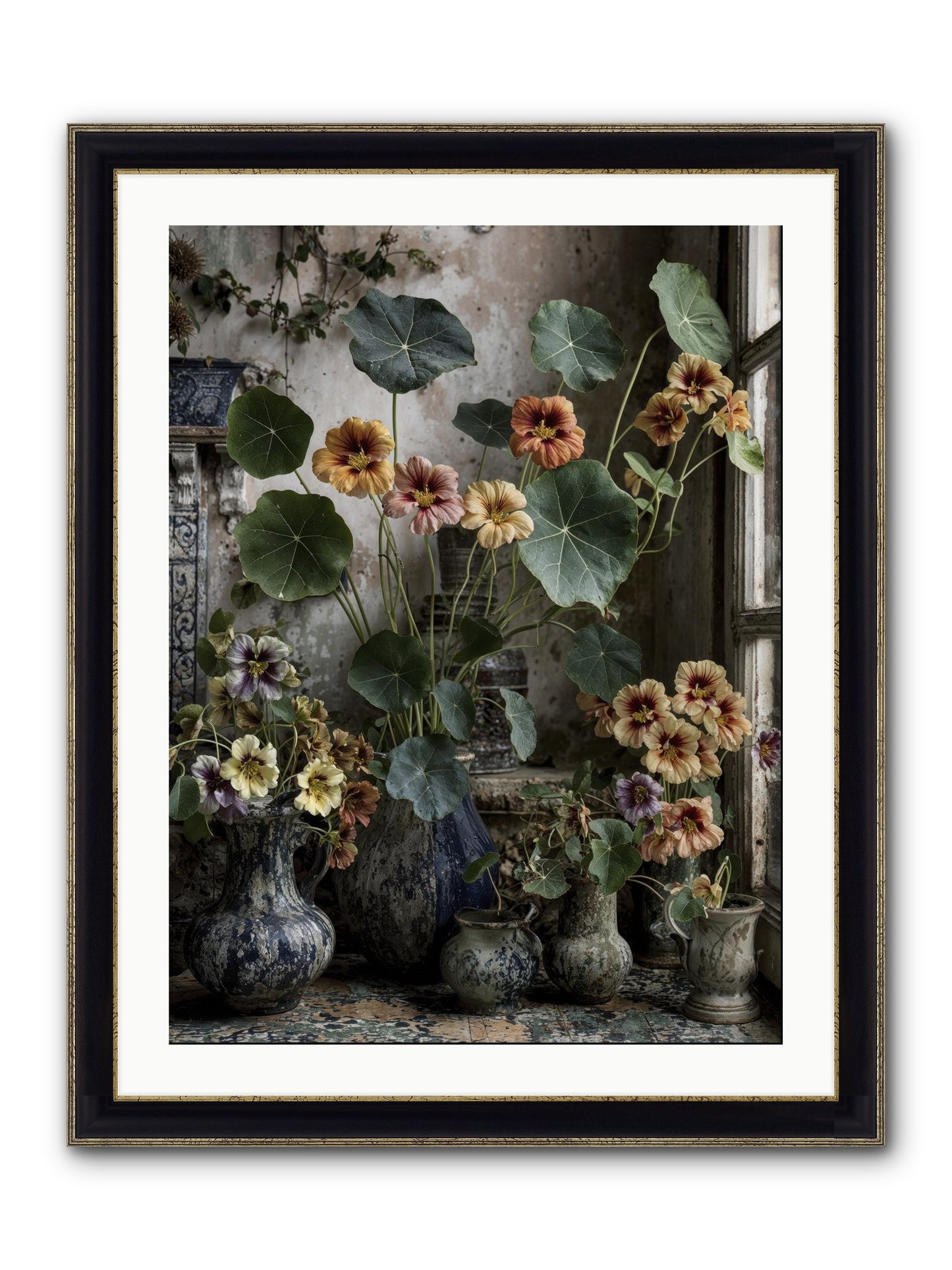 Stories Written In Gold Framed Print - Black & Gold 24x32