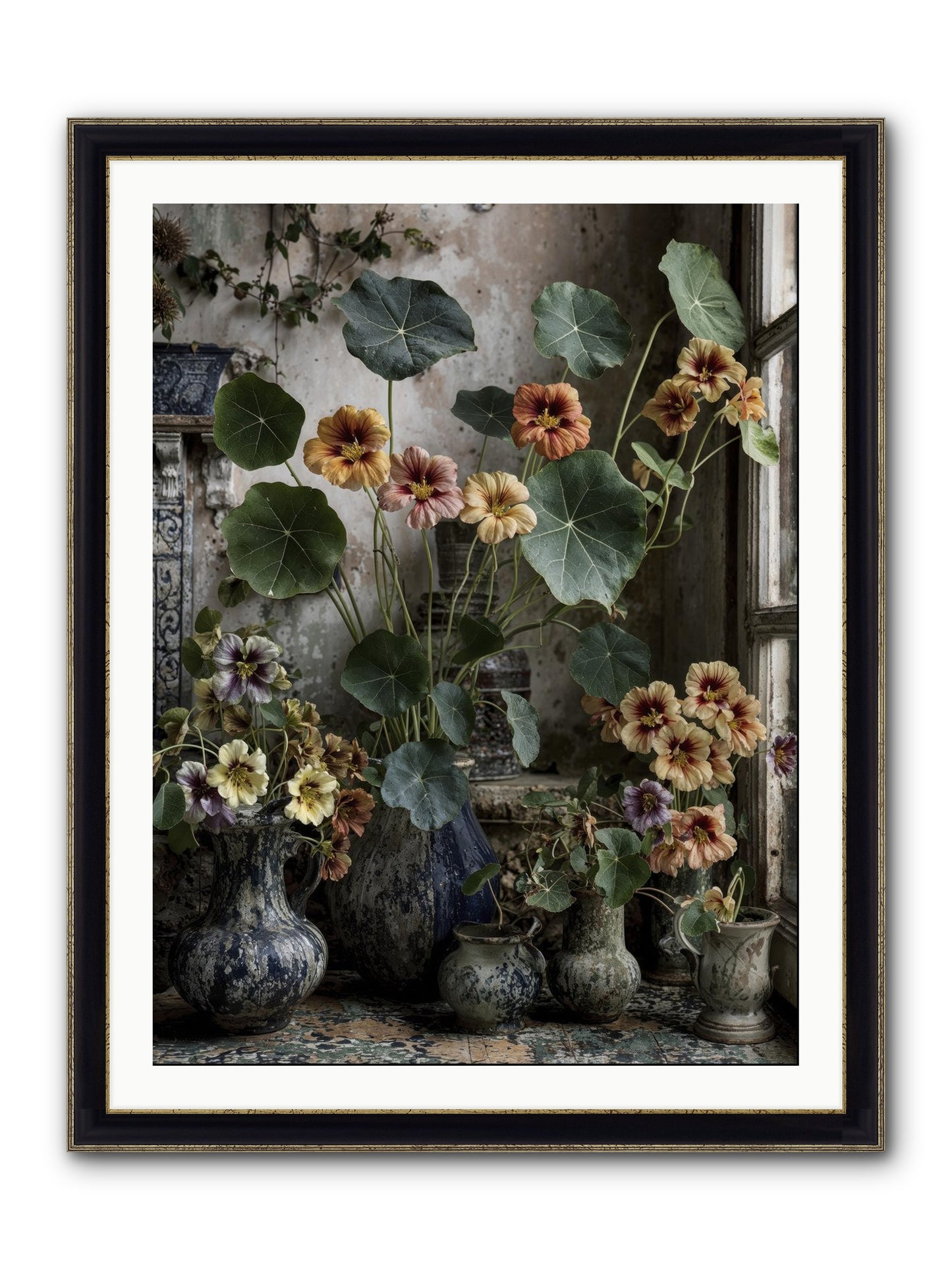 Stories Written In Gold Framed Print - Black & Gold 30x40