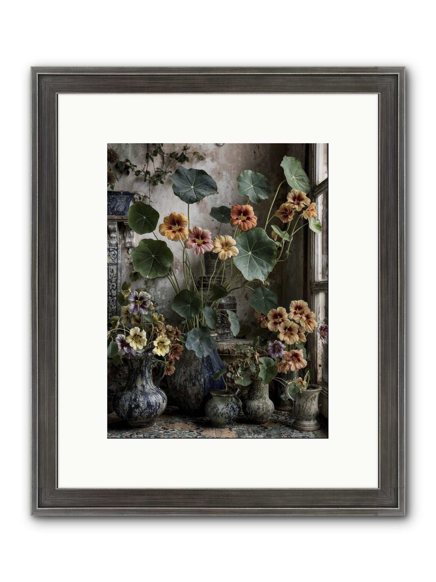 Stories Written In Gold Framed Print - Slimwoods Black/Silver 9x12