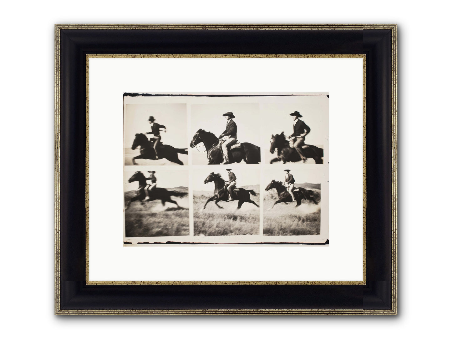 Storm Chaser Framed Print - Black & Gold 12x9