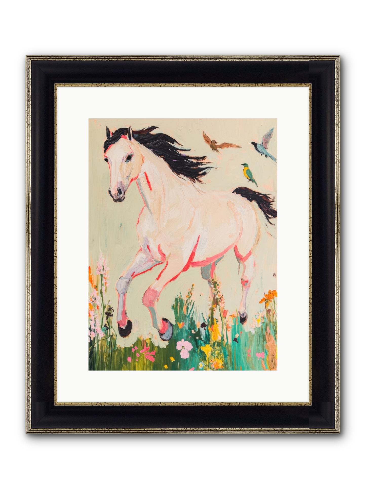 Story Weaver Framed Print - Black & Gold 12x16