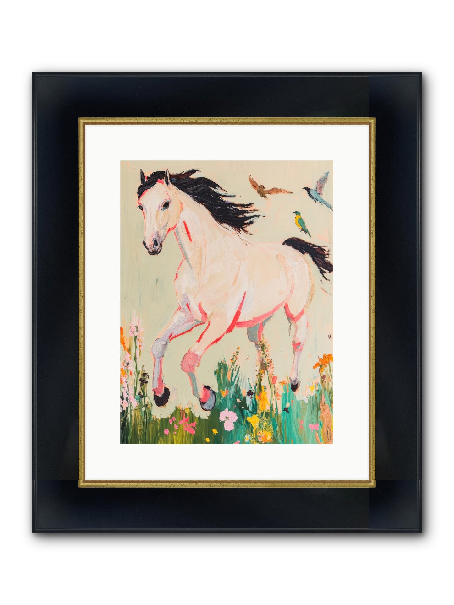 Story Weaver Framed Print - Wide Black w/Gold 12x16